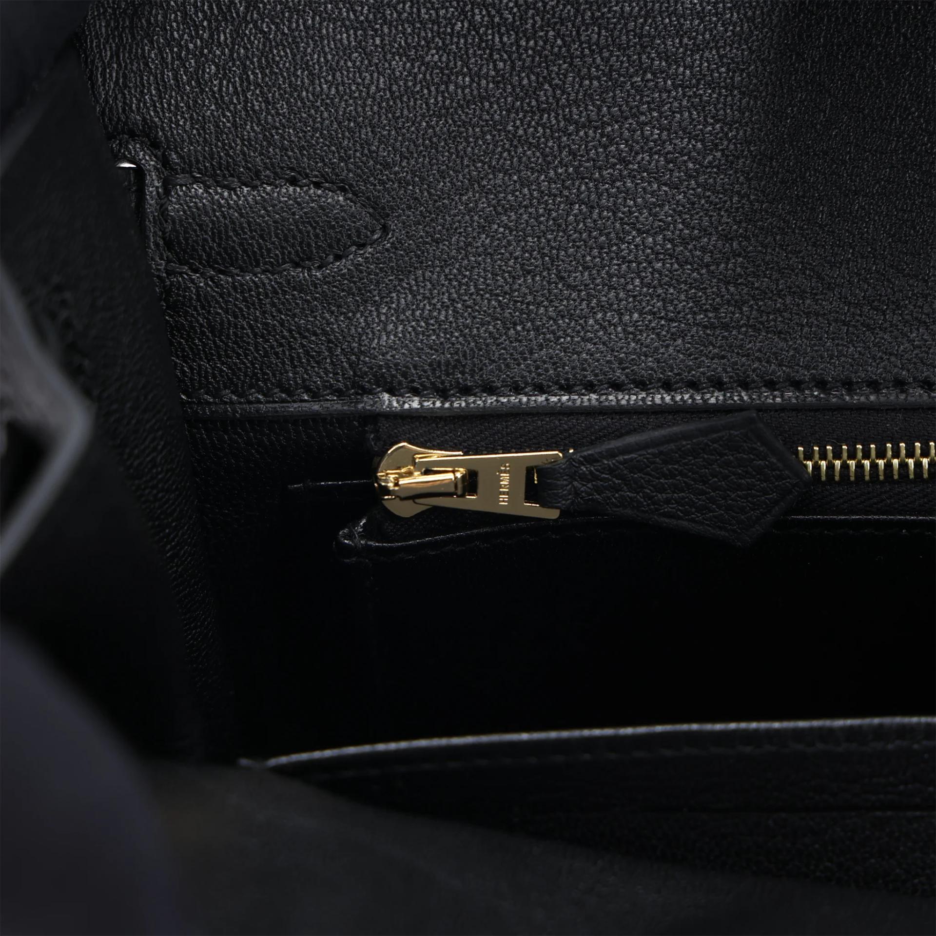 Brand New ( Rank N ) HERMÈS Birkin 25 Noir (89) Togo Permabrass hardware K (2025) - 14