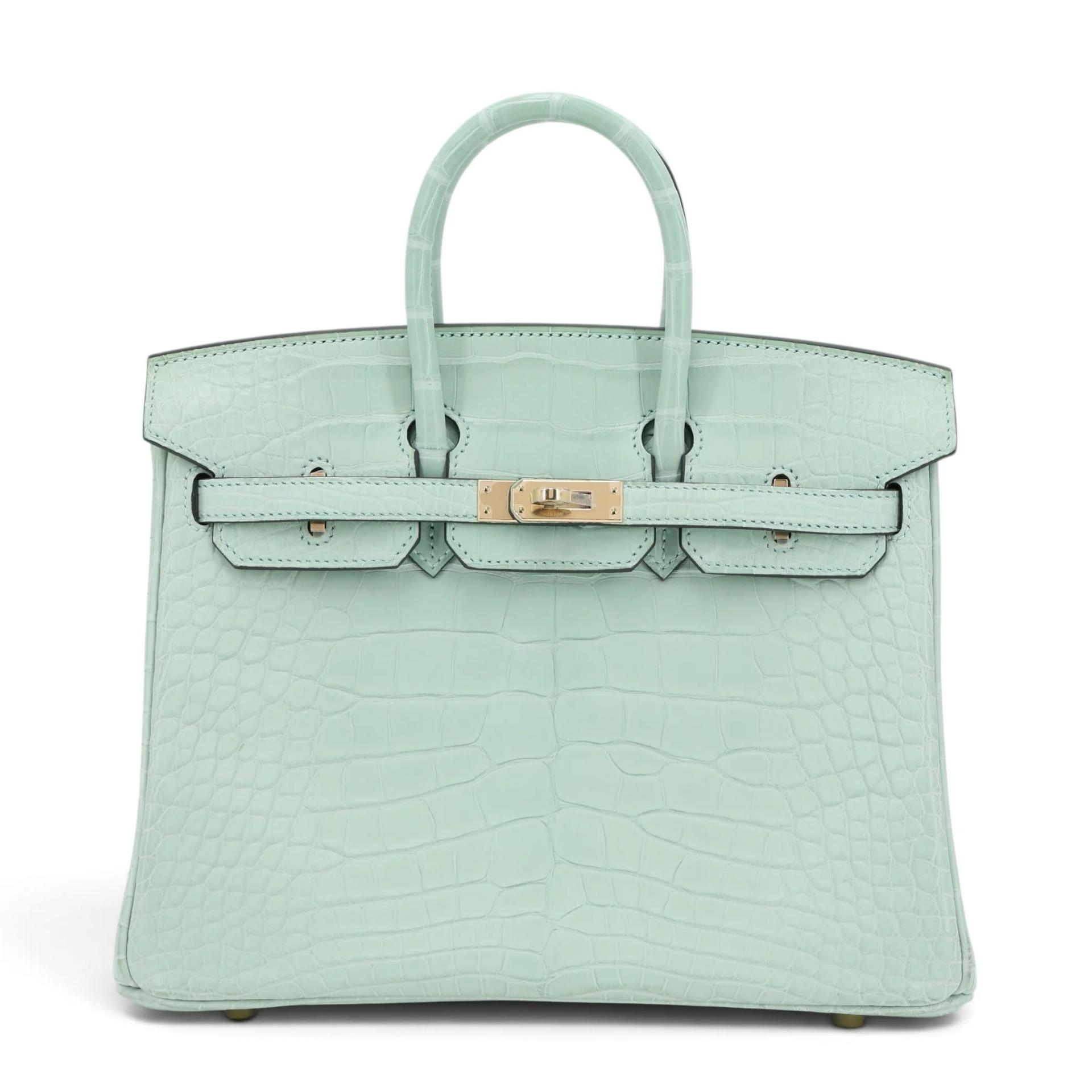 Birkin 25 Vert d’Eau (6U) Gris Perle (80)