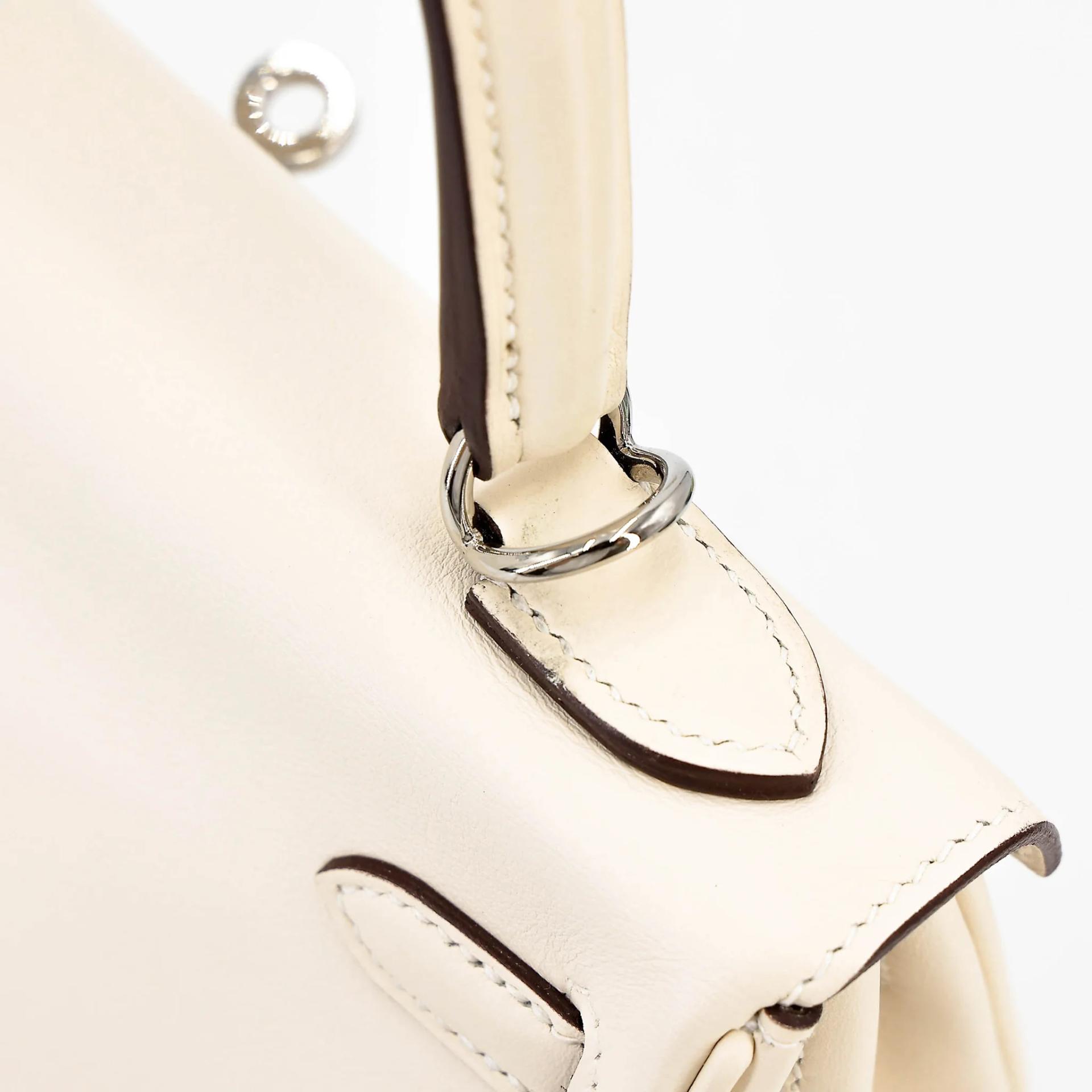 Excellent ( Rank SA ) HERMÈS Kelly 25 Nata (I2) Swift Palladium hardware Z (2021) - 6