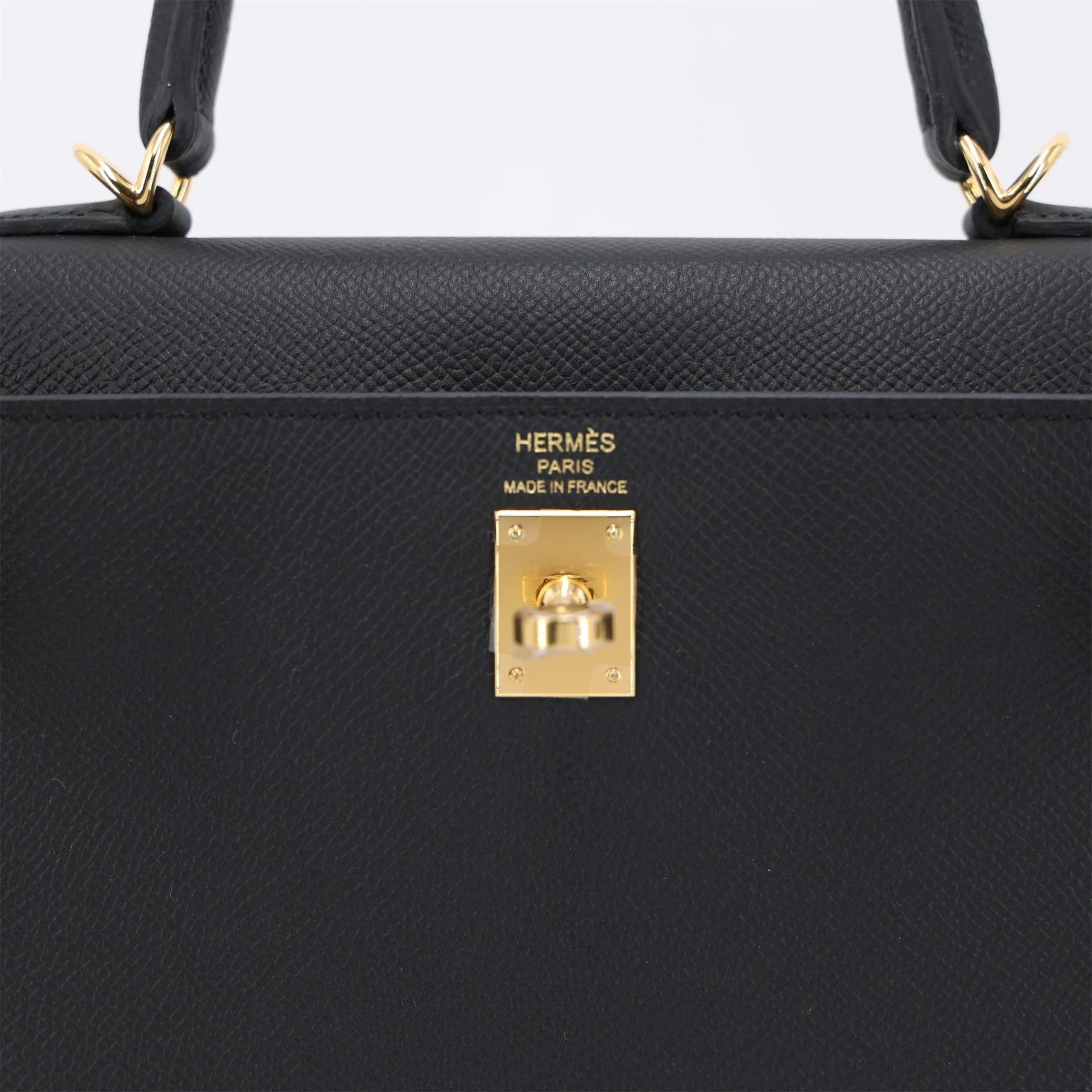 全新 HERMÈS 愛馬仕 Kelly 25 外縫 89 黑色 Noir (Black) Epsom牛皮 金扣 G刻 2026年 - 10