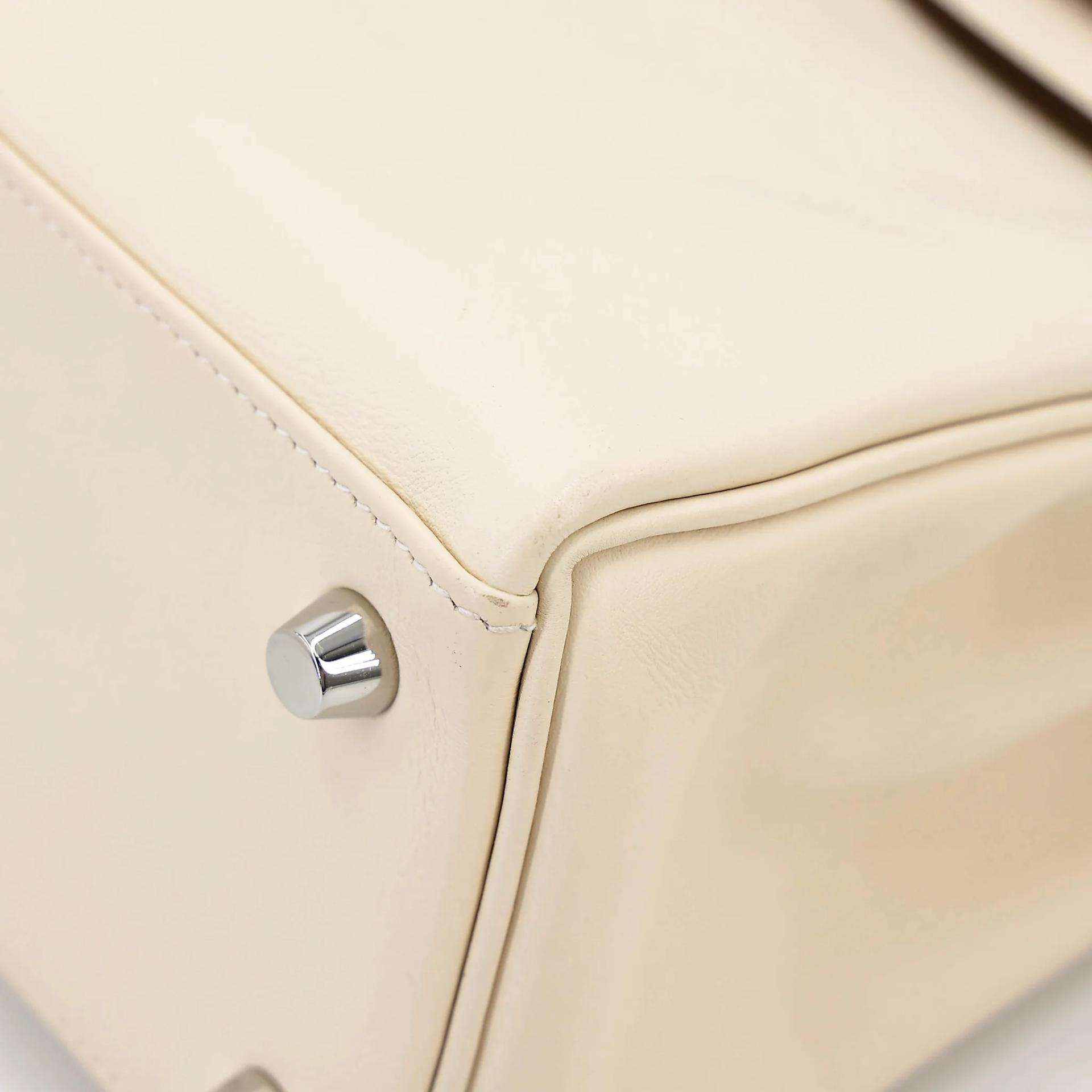 Excellent ( Rank SA ) HERMÈS Kelly 25 Nata (I2) Swift Palladium hardware Z (2021) - 12