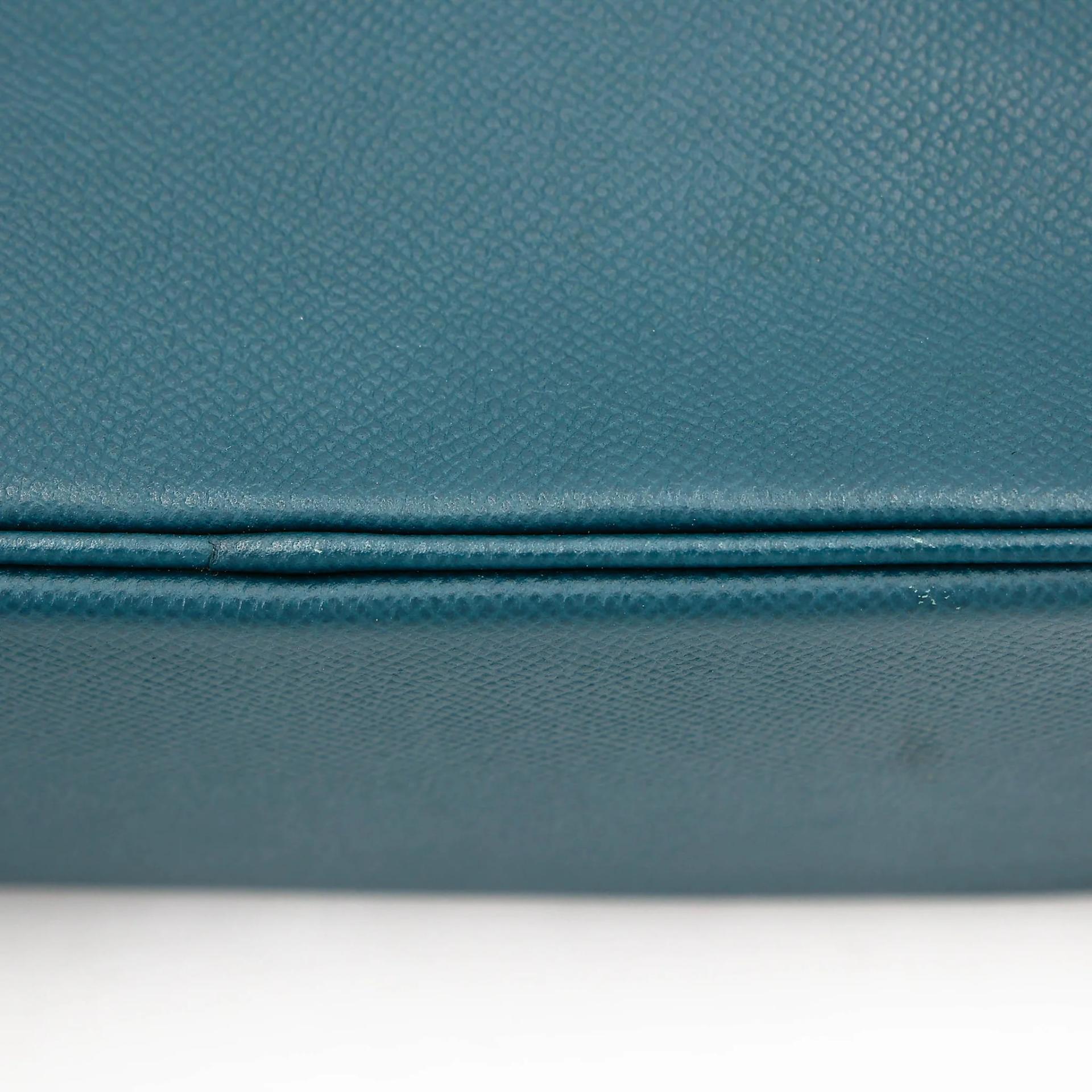 Very Good ( Rank A) HERMÈS Birkin 30 Colvert (1P) Epsom Palladium hardware T (2015) - 15
