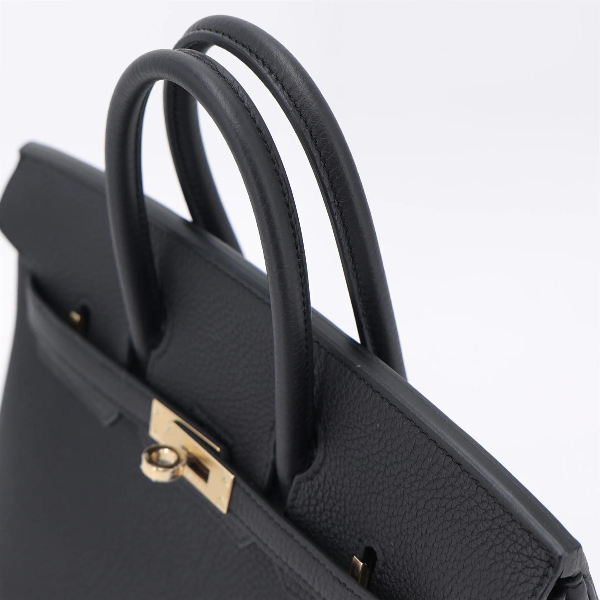 Brand New ( Rank N ) HERMÈS Birkin 25 Noir (89) Togo Permabrass hardware K (2025) - 3