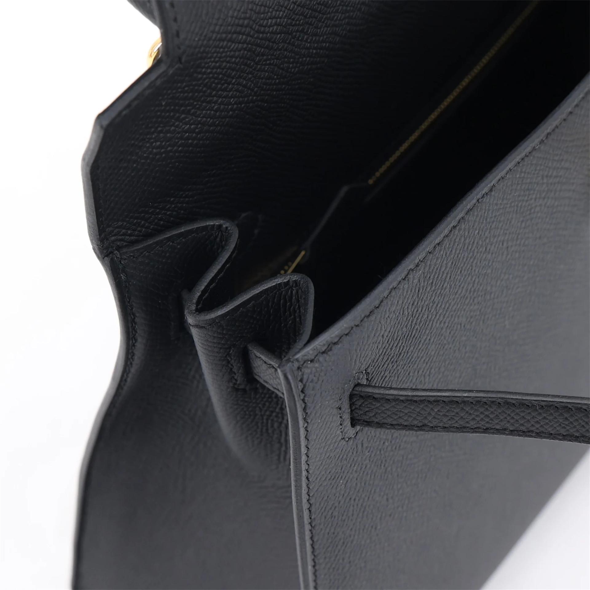 全新 HERMÈS 愛馬仕 Kelly 25 外縫 89 黑色 Noir (Black) Epsom牛皮 金扣 G刻 2026年 - 12