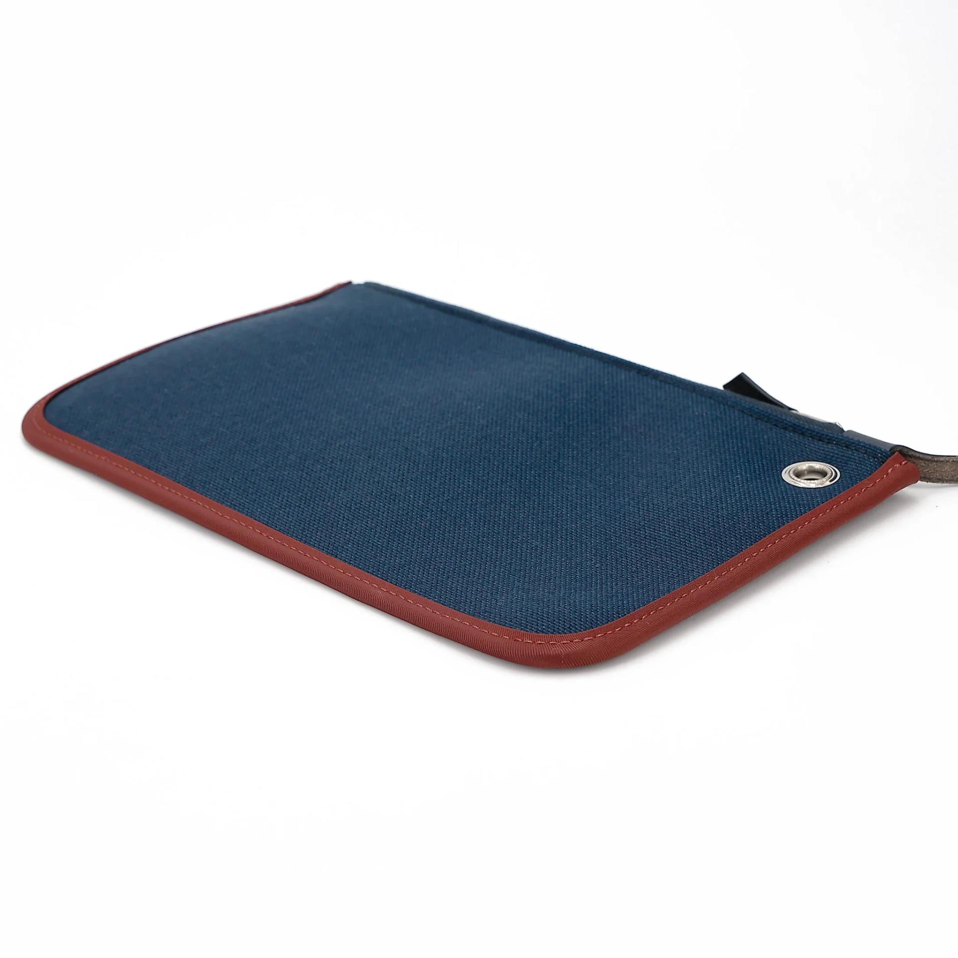 Very Good ( Rank A) HERMÈS Herbag PM Blue Marine (78) Rouge H (55) Vache Hunter Palladium hardware T (2015) - 23
