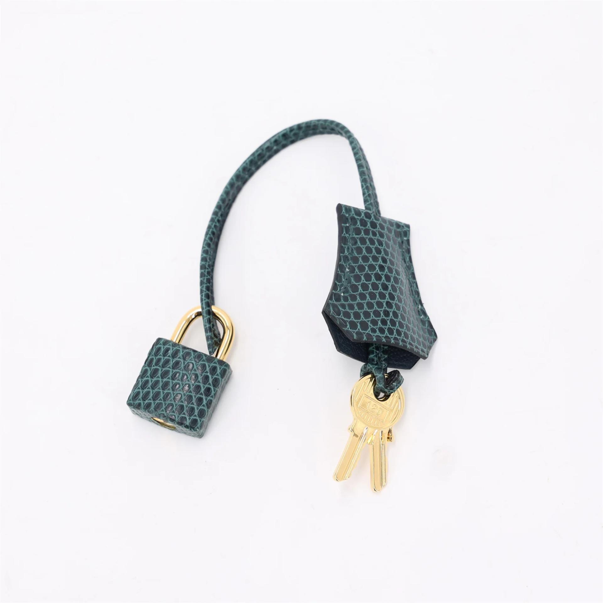 Brand New ( Rank N ) HERMÈS Birkin 25 Touch Vert Rousseau (V0) Vert Cypress (6O) Lizard Togo Gold hardware W (2024) - 17