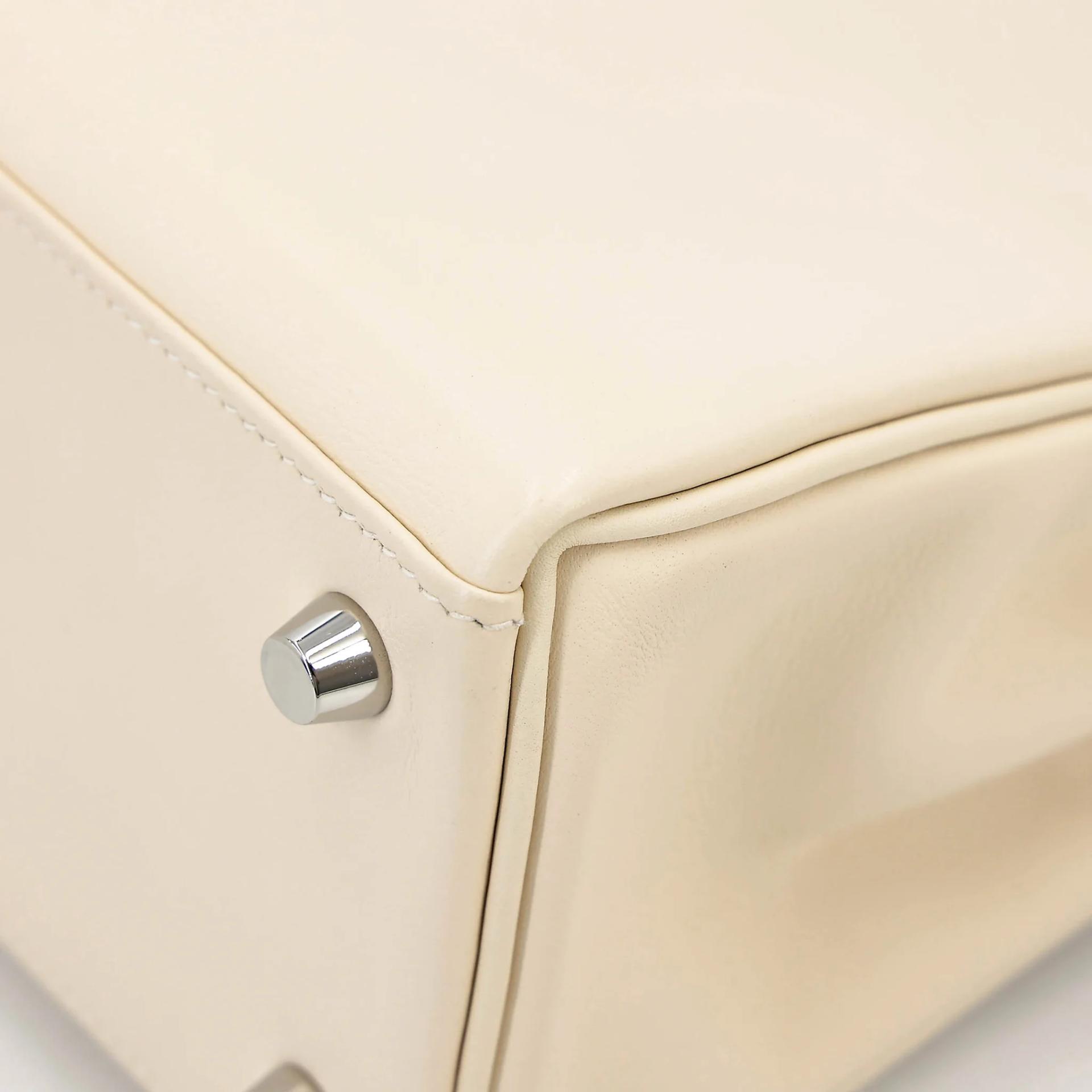Excellent ( Rank SA ) HERMÈS Kelly 25 Nata (I2) Swift Palladium hardware Z (2021) - 14