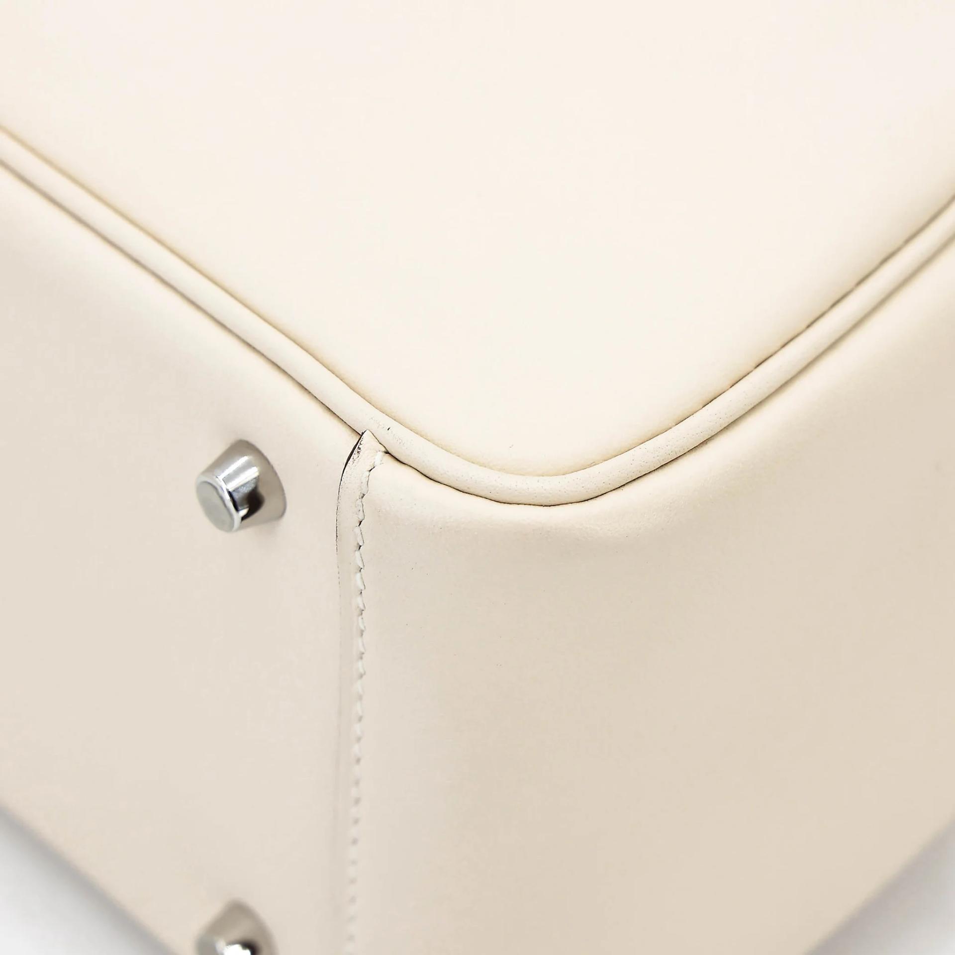 Very Good ( Rank A) HERMÈS Mini Lindy Verso Nata (I2) Sesame (2S) Swift Palladium hardware B (2023) - 9