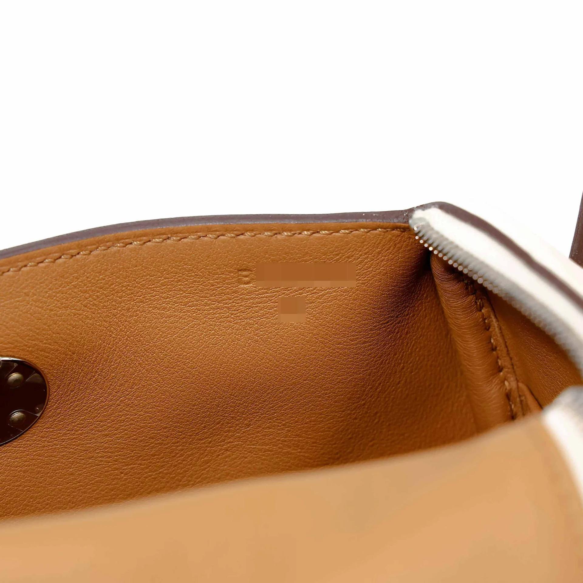 Very Good ( Rank A) HERMÈS Mini Lindy Verso Nata (I2) Sesame (2S) Swift Palladium hardware B (2023) - 20