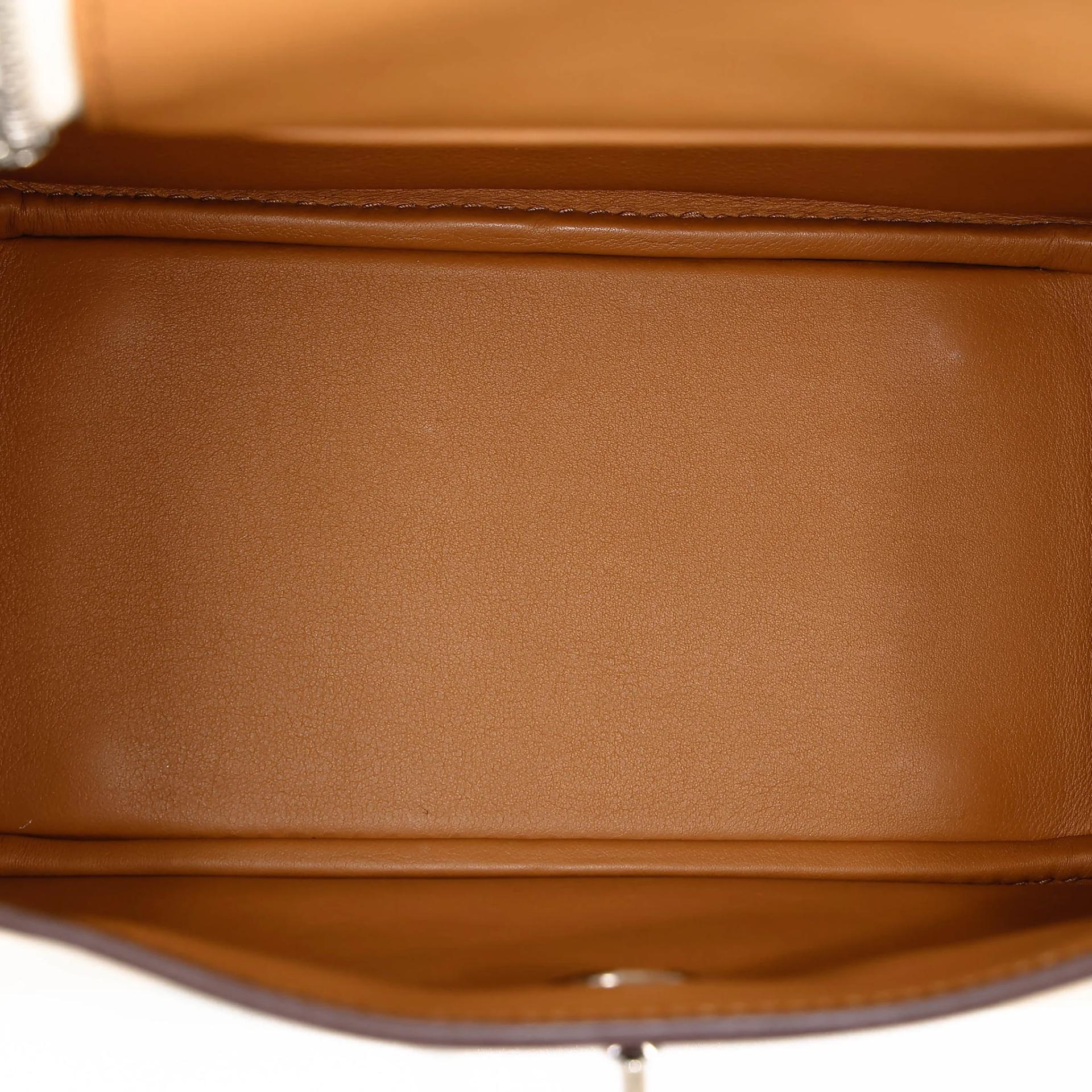 Very Good ( Rank A) HERMÈS Mini Lindy Verso Nata (I2) Sesame (2S) Swift Palladium hardware B (2023) - 21