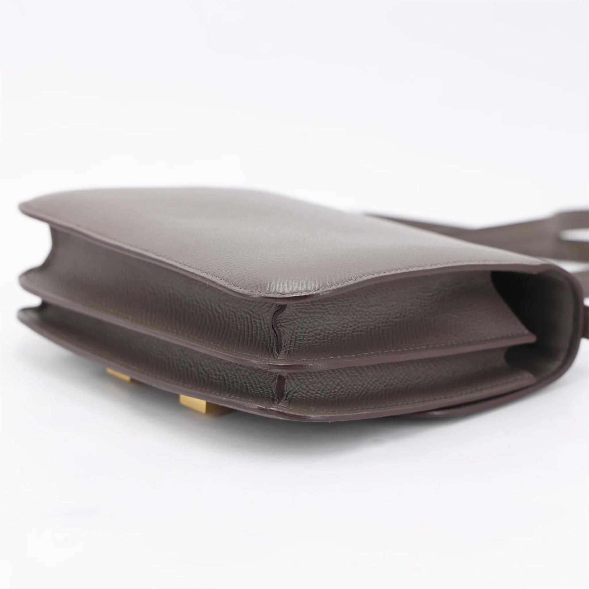 Very Good ( Rank A) HERMÈS Constance Mini Etain (8F) Epsom Gold hardware Z (2021) - 7