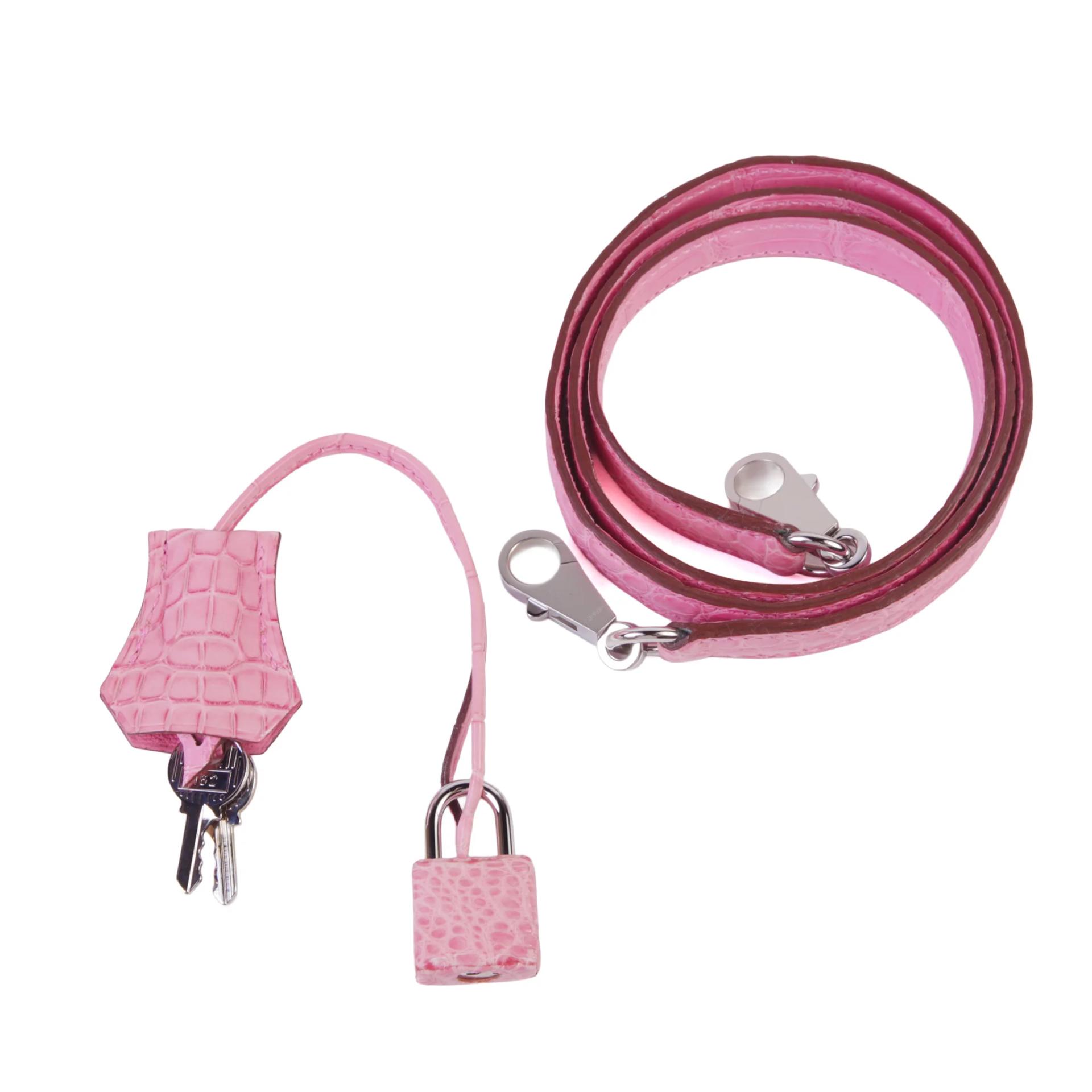 SA超美品 HERMÈS 愛馬仕 Kelly 25 5P 粉色 Pink □ 短吻鱷 霧面 銀扣 D刻 2019年 - 14