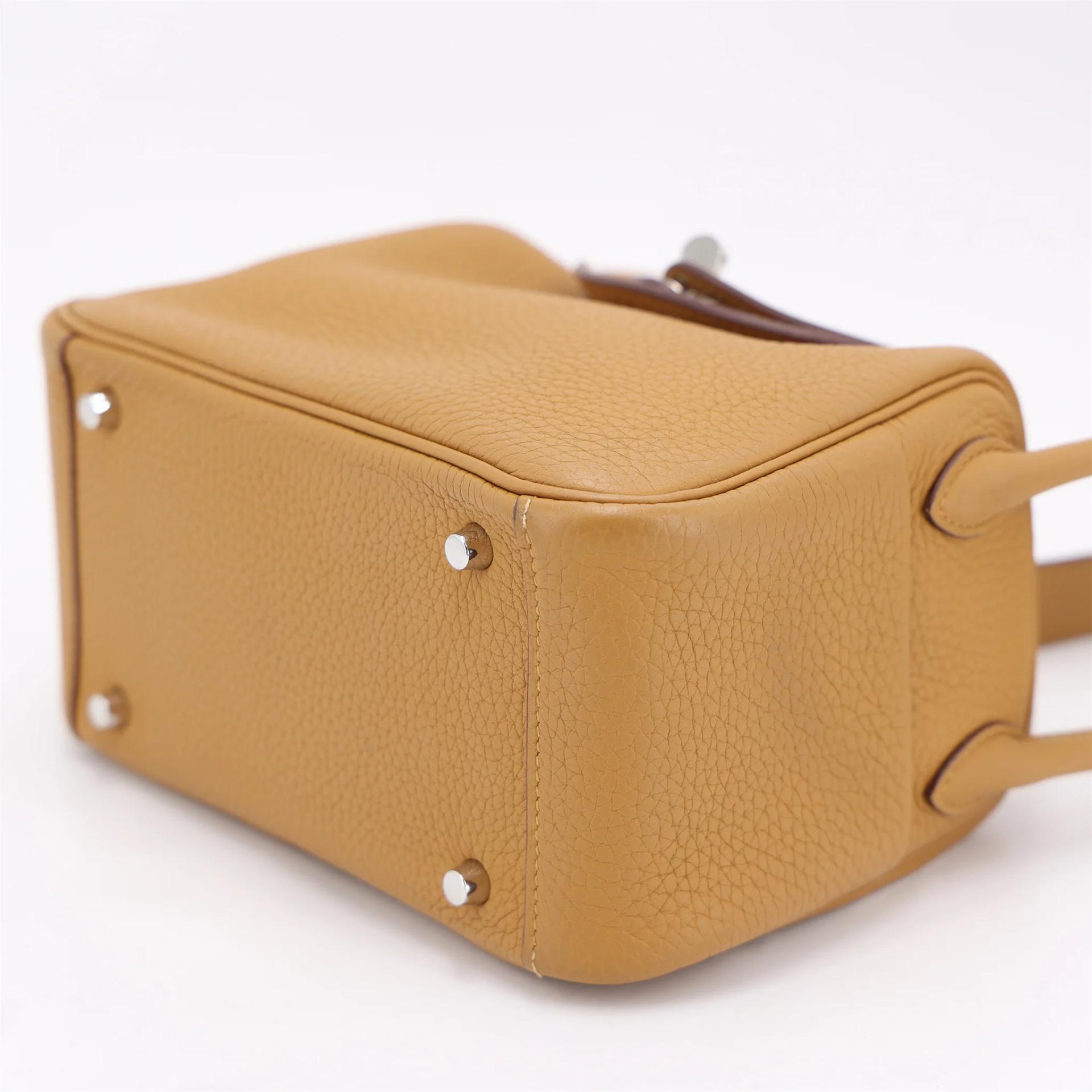 Very Good ( Rank A) HERMÈS Mini Lindy Biscuit (4B) Clemence Gold hardware Z (2021) - 5