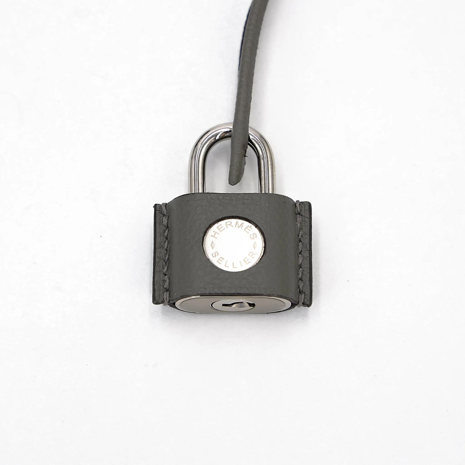 Unused ( Rank NS ) HERMÈS New Drag 22 Gris Meyer (0L) Evercolor Palladium hardware B (2023) - 22