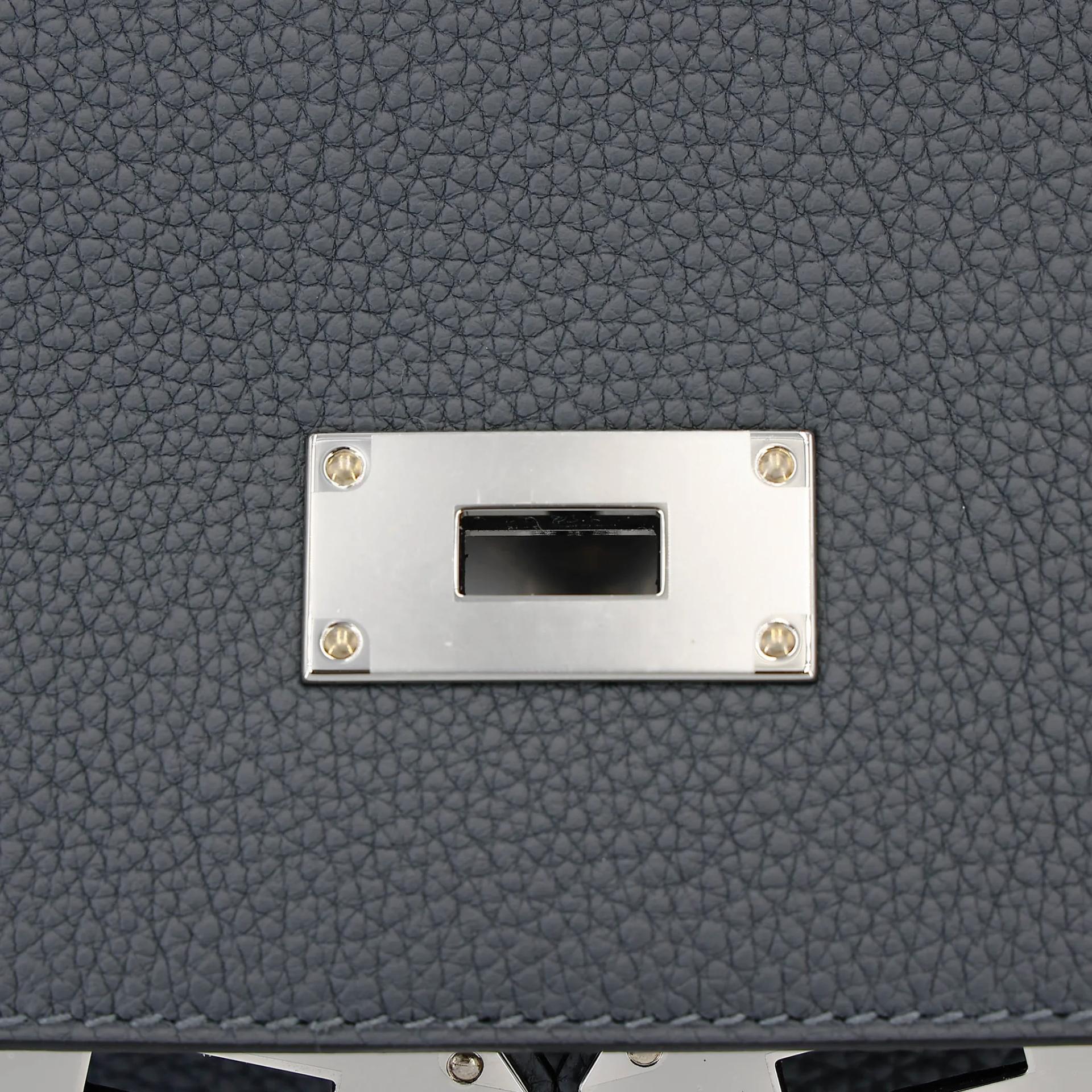 Brand New ( Rank N ) HERMÈS Kelly Messenger PM Gris misty (H0) Togo Palladium hardware G (2026) - 11