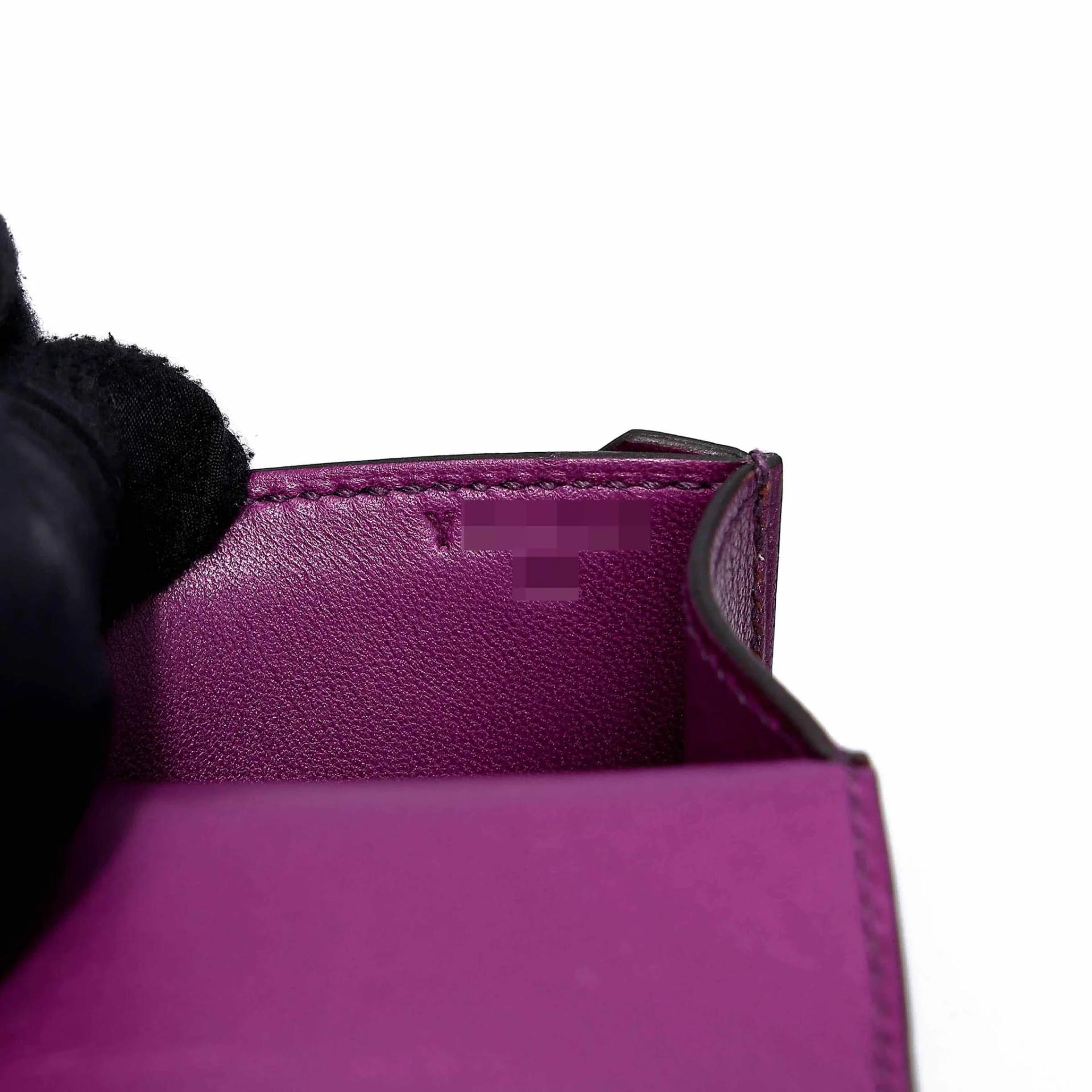 Very Good ( Rank A) HERMÈS Verrou Mini Anemone (P9) Chamkila Palladium hardware Y (2020) - 14