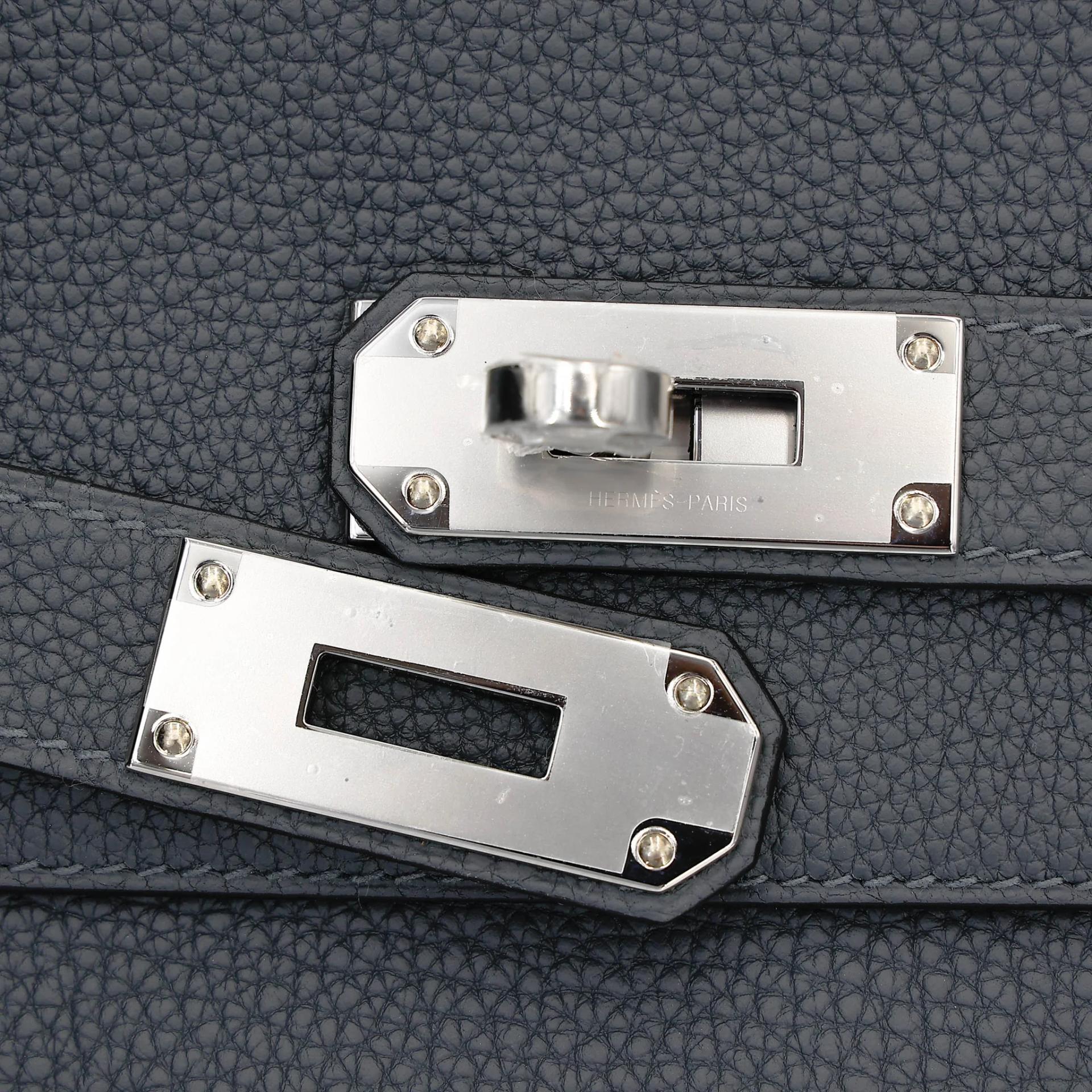 Brand New ( Rank N ) HERMÈS Kelly Messenger PM Gris misty (H0) Togo Palladium hardware G (2026) - 9