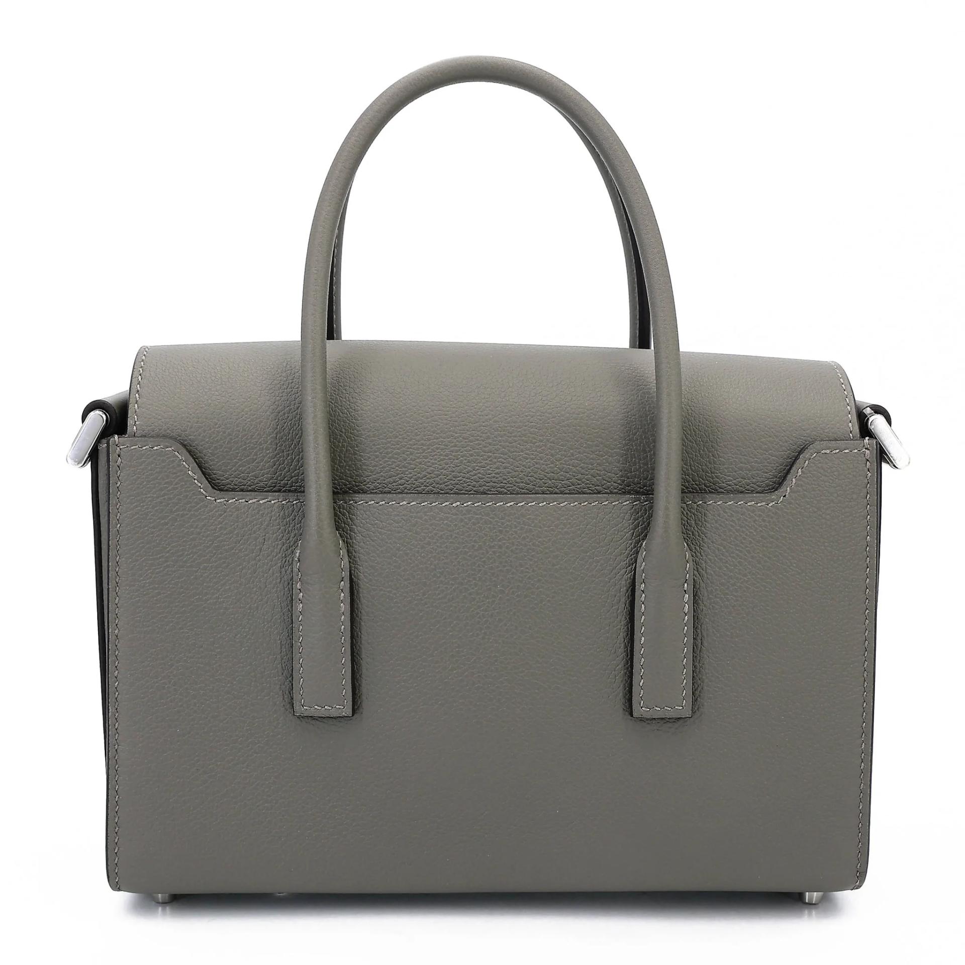 Unused ( Rank NS ) HERMÈS New Drag 22 Gris Meyer (0L) Evercolor Palladium hardware B (2023) - 2
