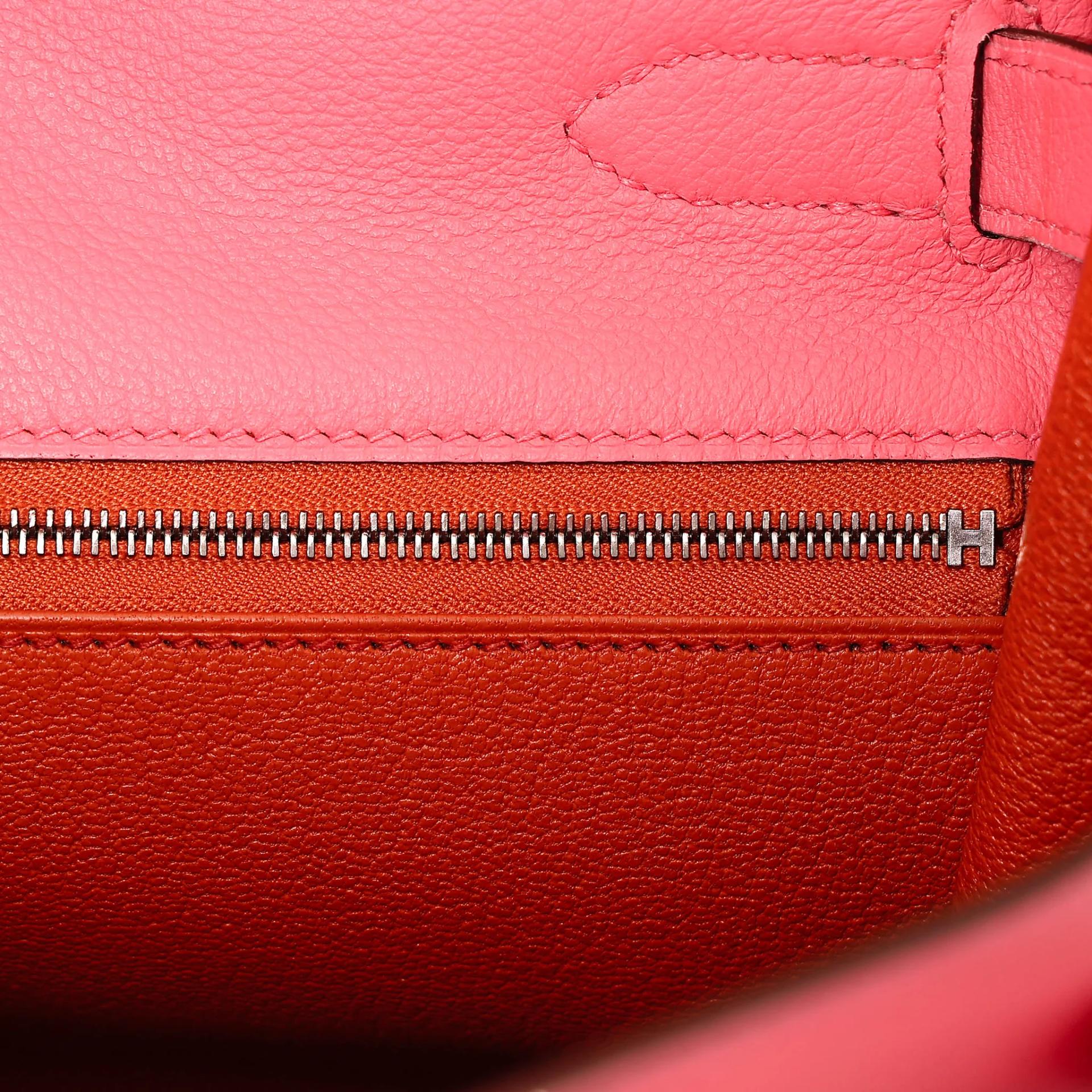Unused ( Rank NS ) HERMÈS Kelly 32 Verso Rose d’Ete (K4) Terre Battue (R1) Evercolor Palladium hardware Y (2020) - 14