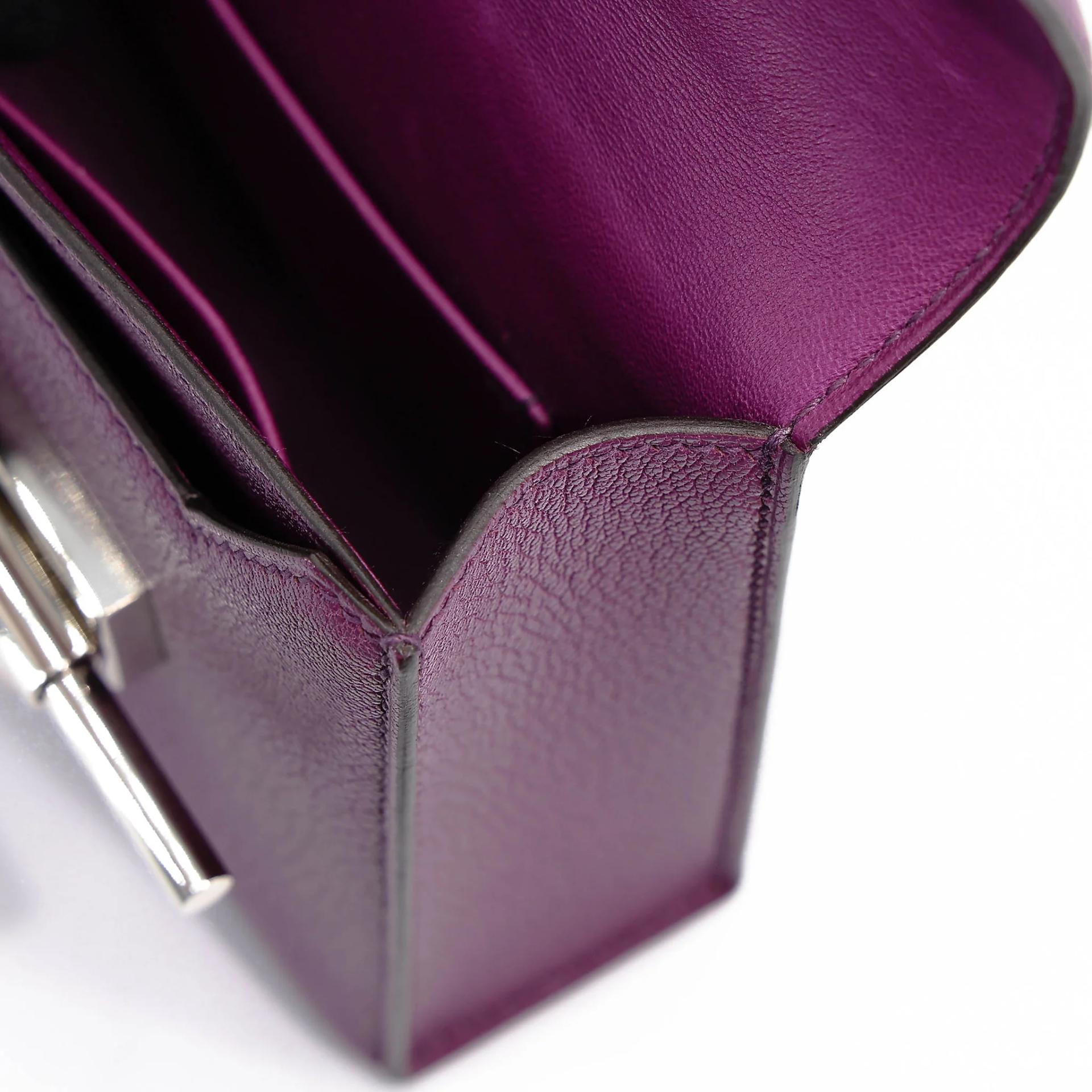 Very Good ( Rank A) HERMÈS Verrou Mini Anemone (P9) Chamkila Palladium hardware Y (2020) - 16