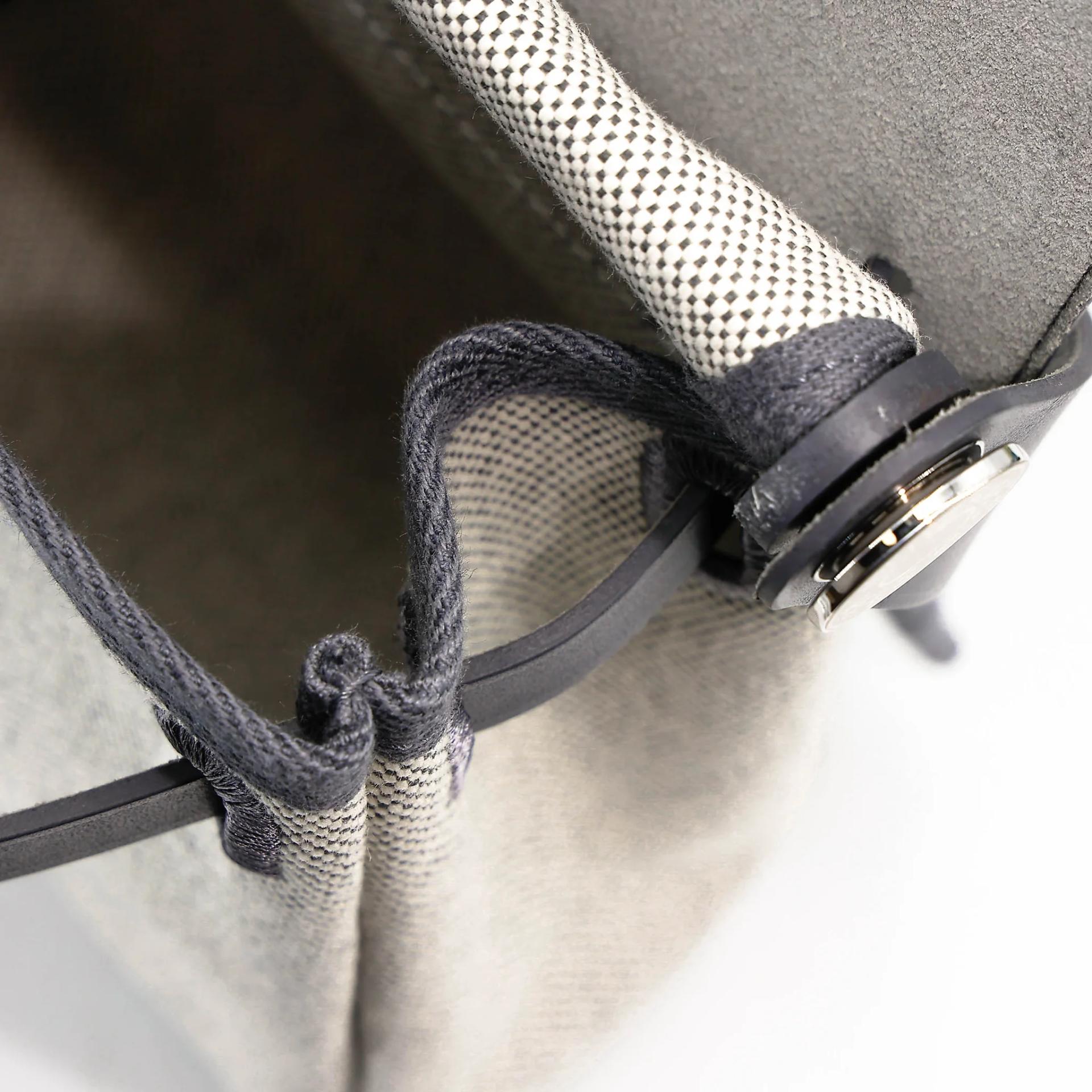 Brand New ( Rank N ) HERMÈS Herbag Mini TPM Ardoise (85) Vache Hunter Toile H canvas Palladium hardware G (2026) - 16