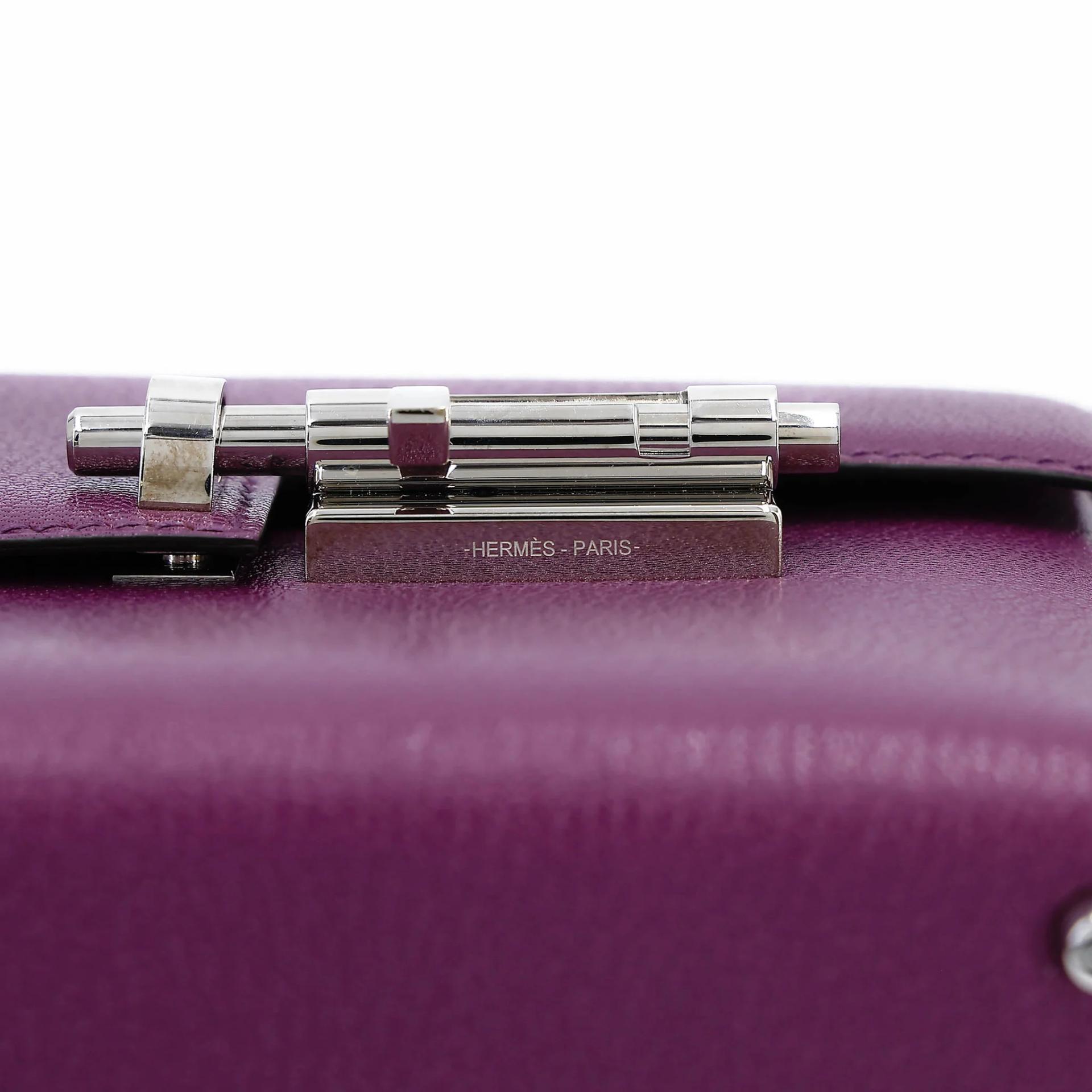 Very Good ( Rank A) HERMÈS Verrou Mini Anemone (P9) Chamkila Palladium hardware Y (2020) - 9