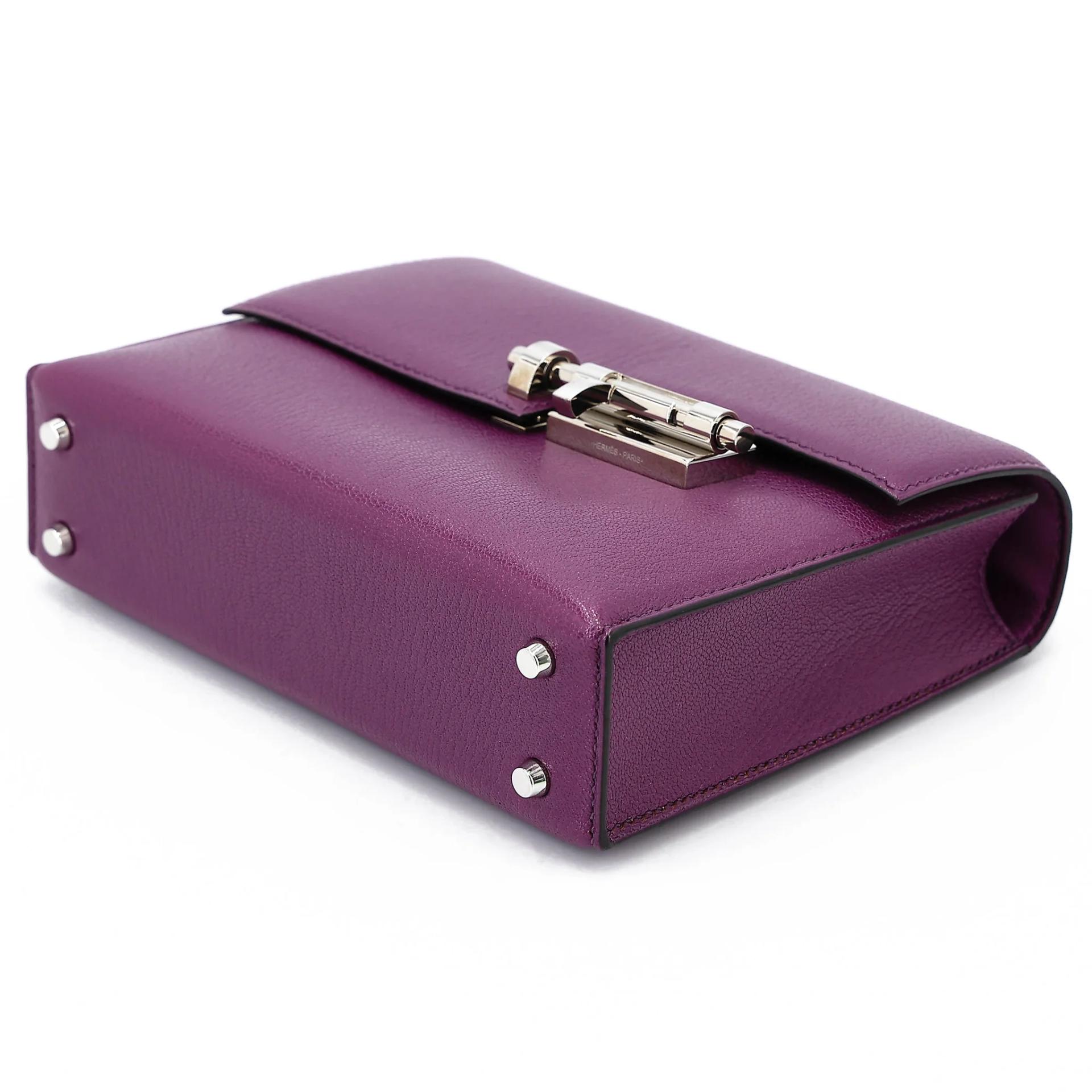 Very Good ( Rank A) HERMÈS Verrou Mini Anemone (P9) Chamkila Palladium hardware Y (2020) - 4