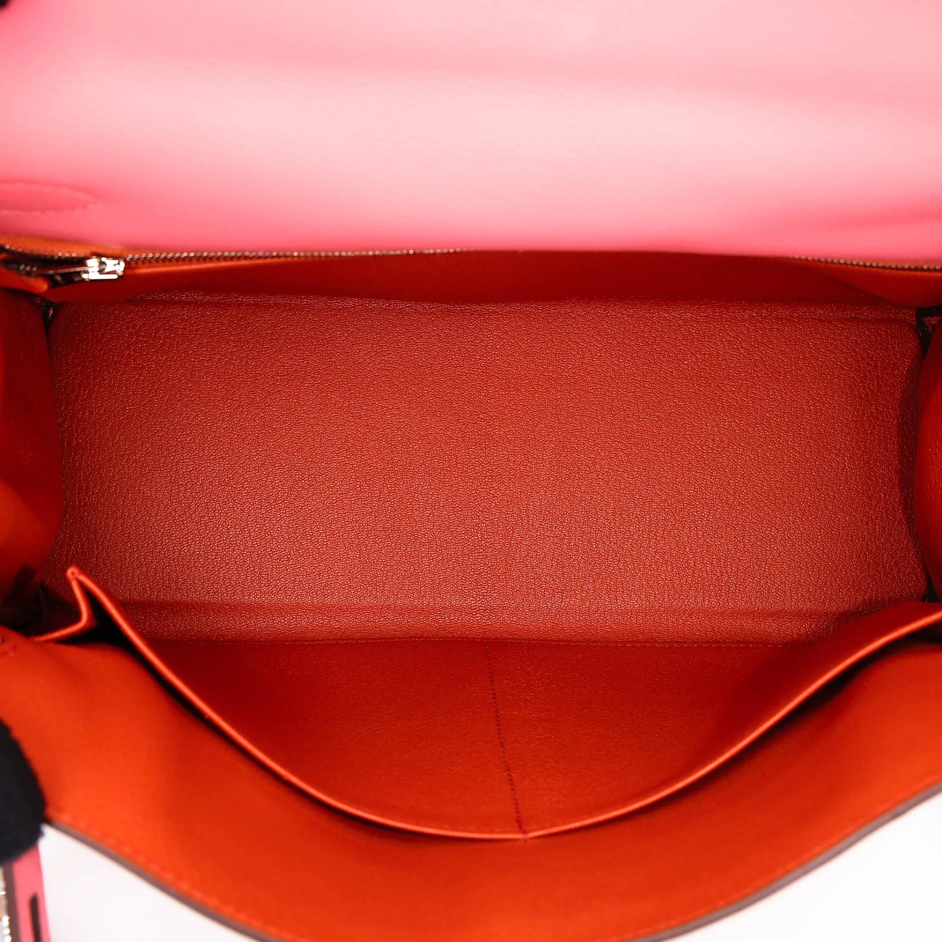 Unused ( Rank NS ) HERMÈS Kelly 32 Verso Rose d’Ete (K4) Terre Battue (R1) Evercolor Palladium hardware Y (2020) - 18