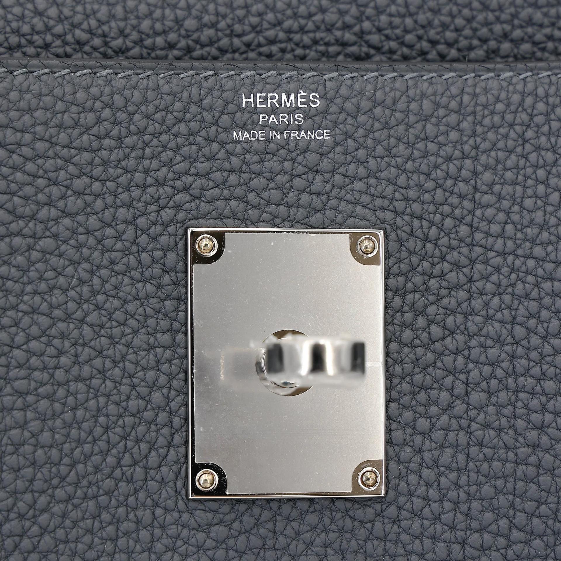 Brand New ( Rank N ) HERMÈS Kelly Messenger PM Gris misty (H0) Togo Palladium hardware G (2026) - 14