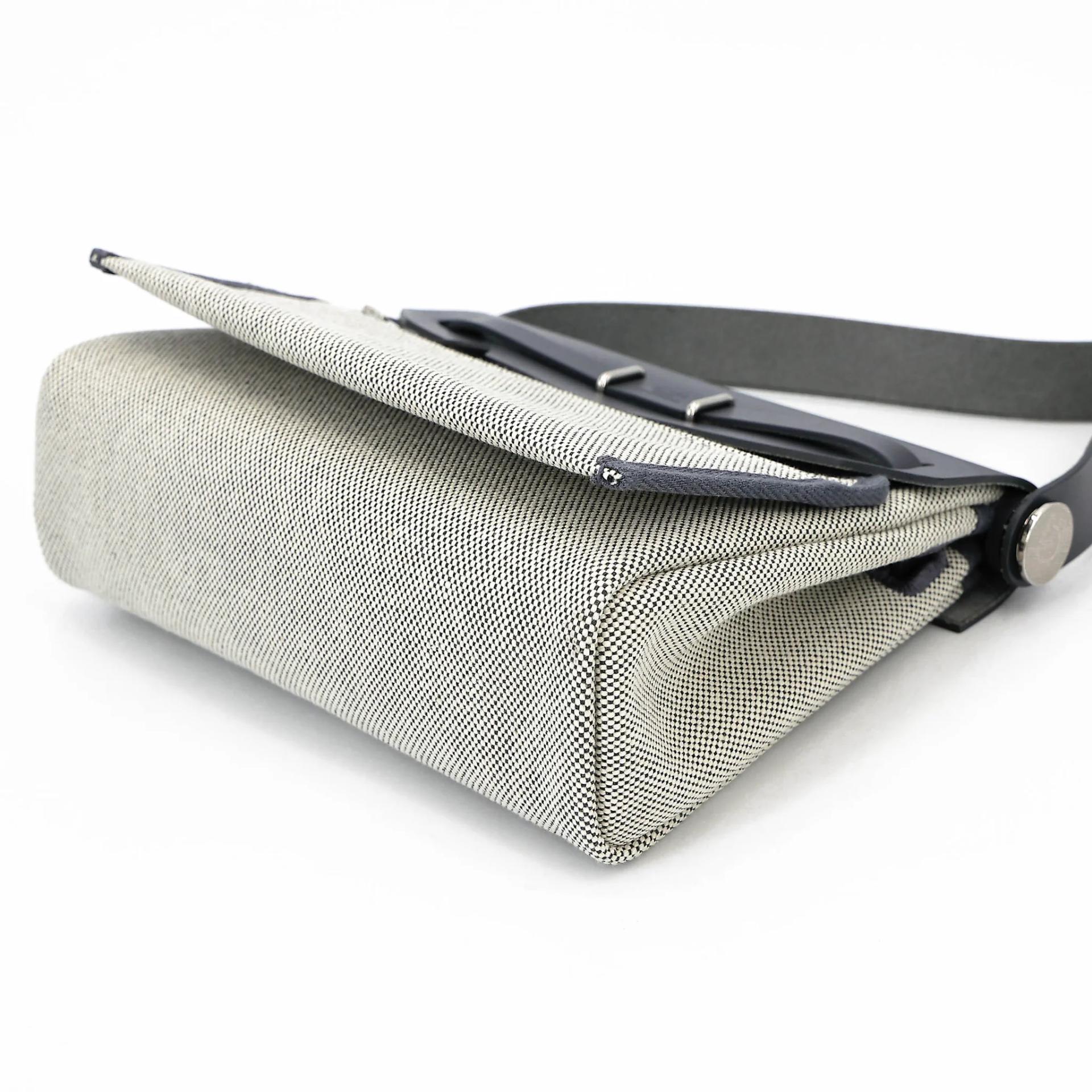 Brand New ( Rank N ) HERMÈS Herbag Mini TPM Ardoise (85) Vache Hunter Toile H canvas Palladium hardware G (2026) - 6