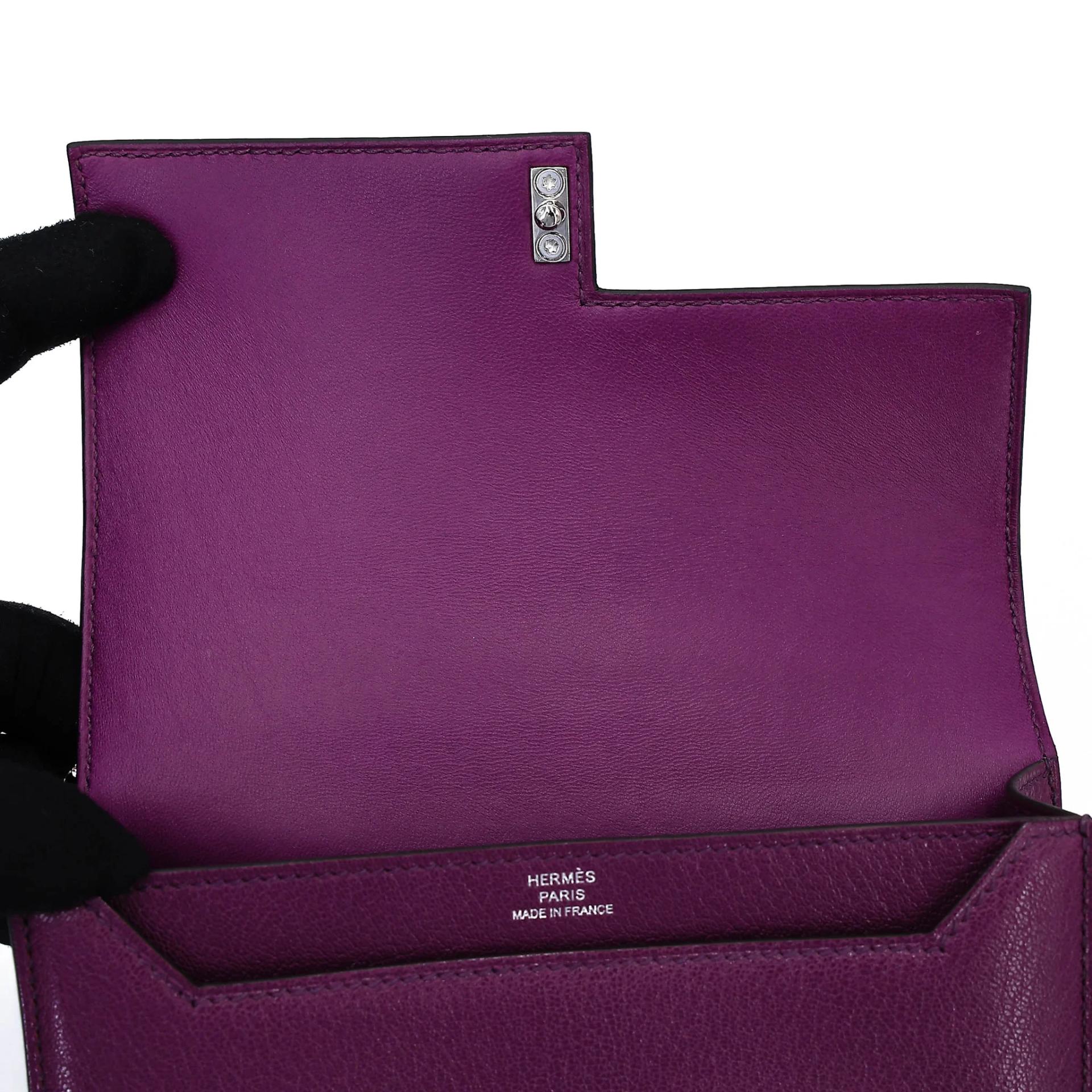 Very Good ( Rank A) HERMÈS Verrou Mini Anemone (P9) Chamkila Palladium hardware Y (2020) - 12