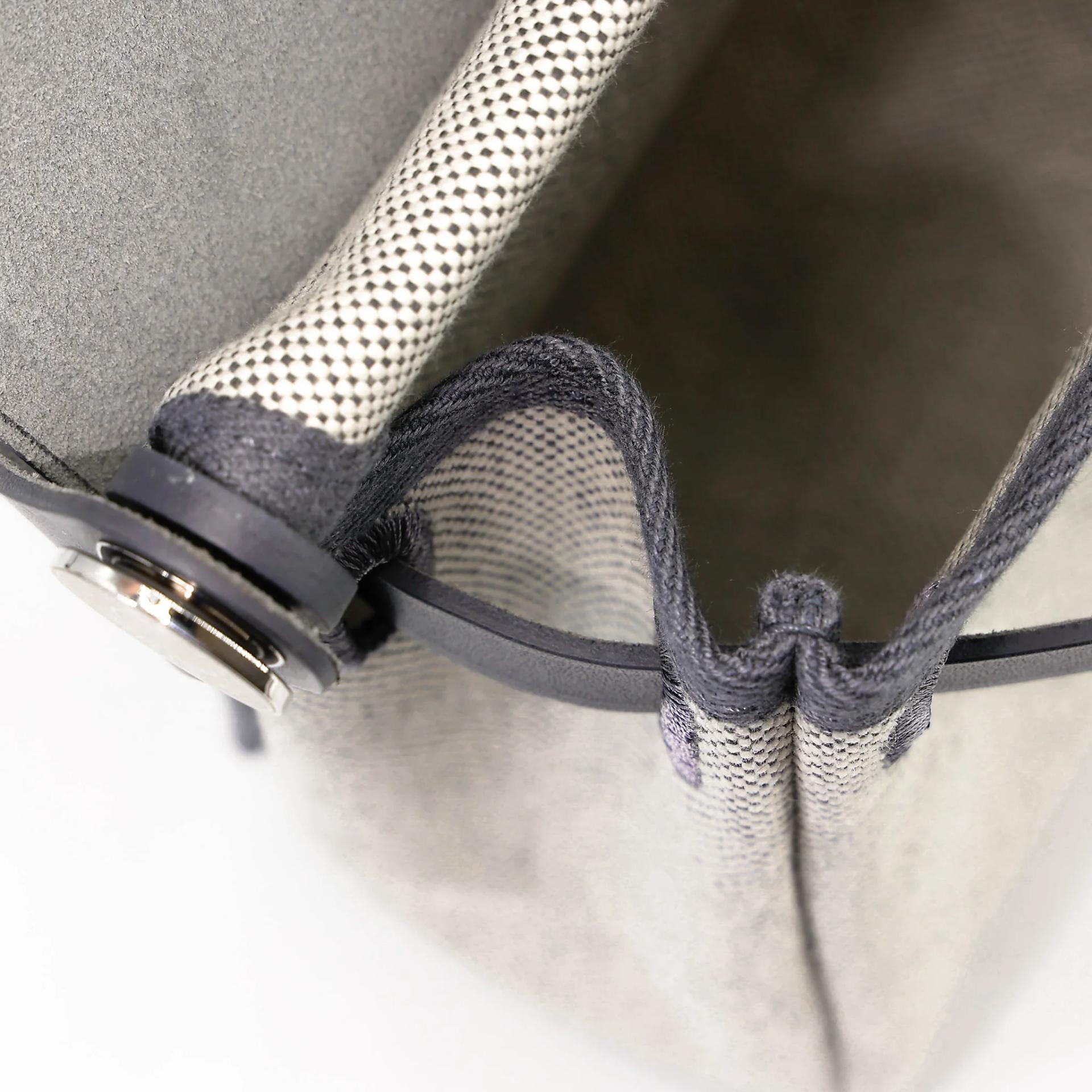 Brand New ( Rank N ) HERMÈS Herbag Mini TPM Ardoise (85) Vache Hunter Toile H canvas Palladium hardware G (2026) - 17
