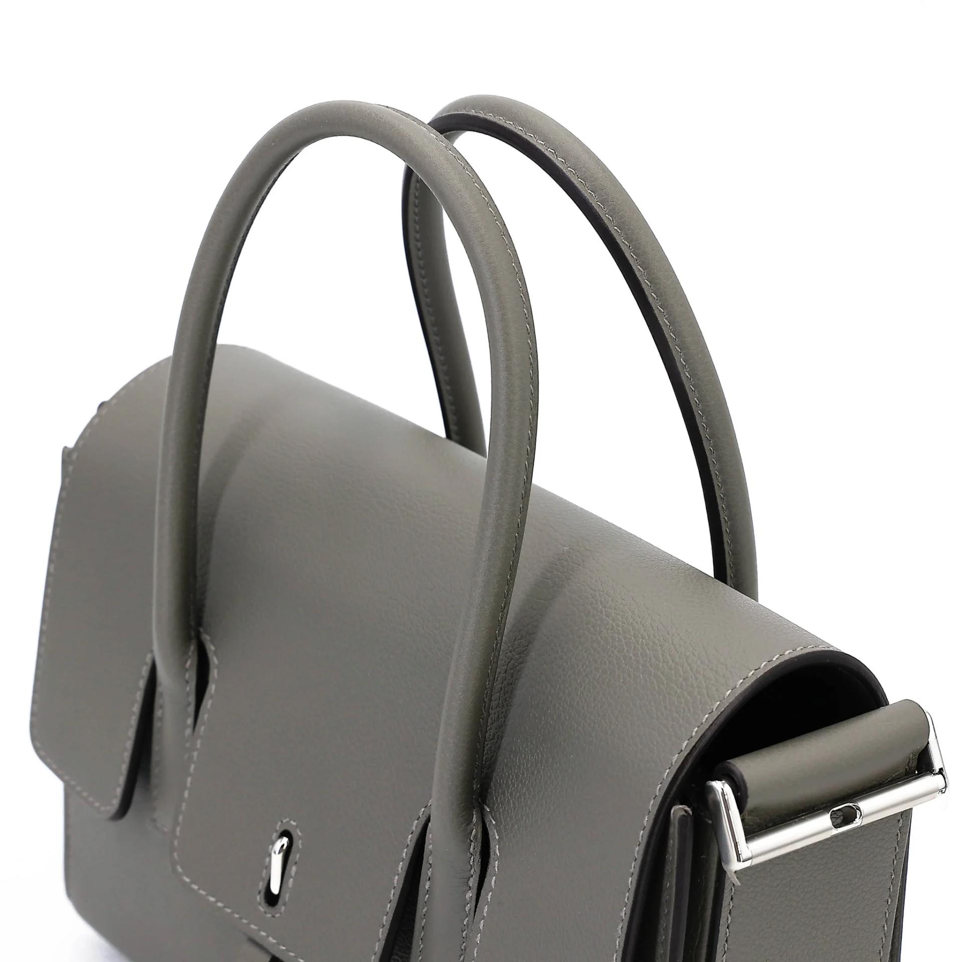 Unused ( Rank NS ) HERMÈS New Drag 22 Gris Meyer (0L) Evercolor Palladium hardware B (2023) - 3