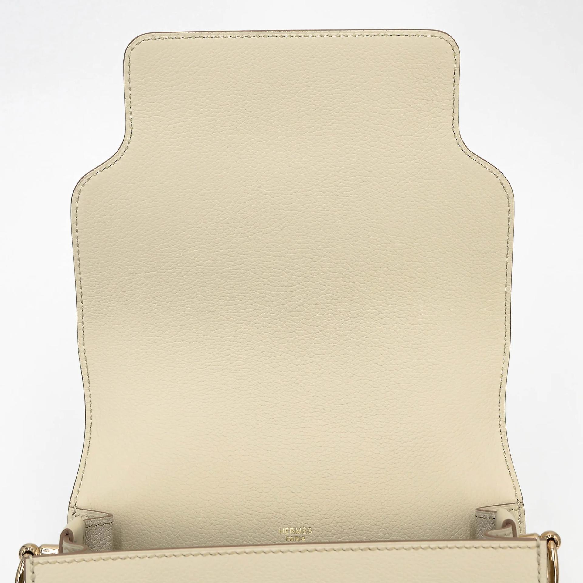 Unused ( Rank NS ) HERMÈS Roulis Mini Beton (8L) Evercolor Permabrass hardware U (2022) - 9