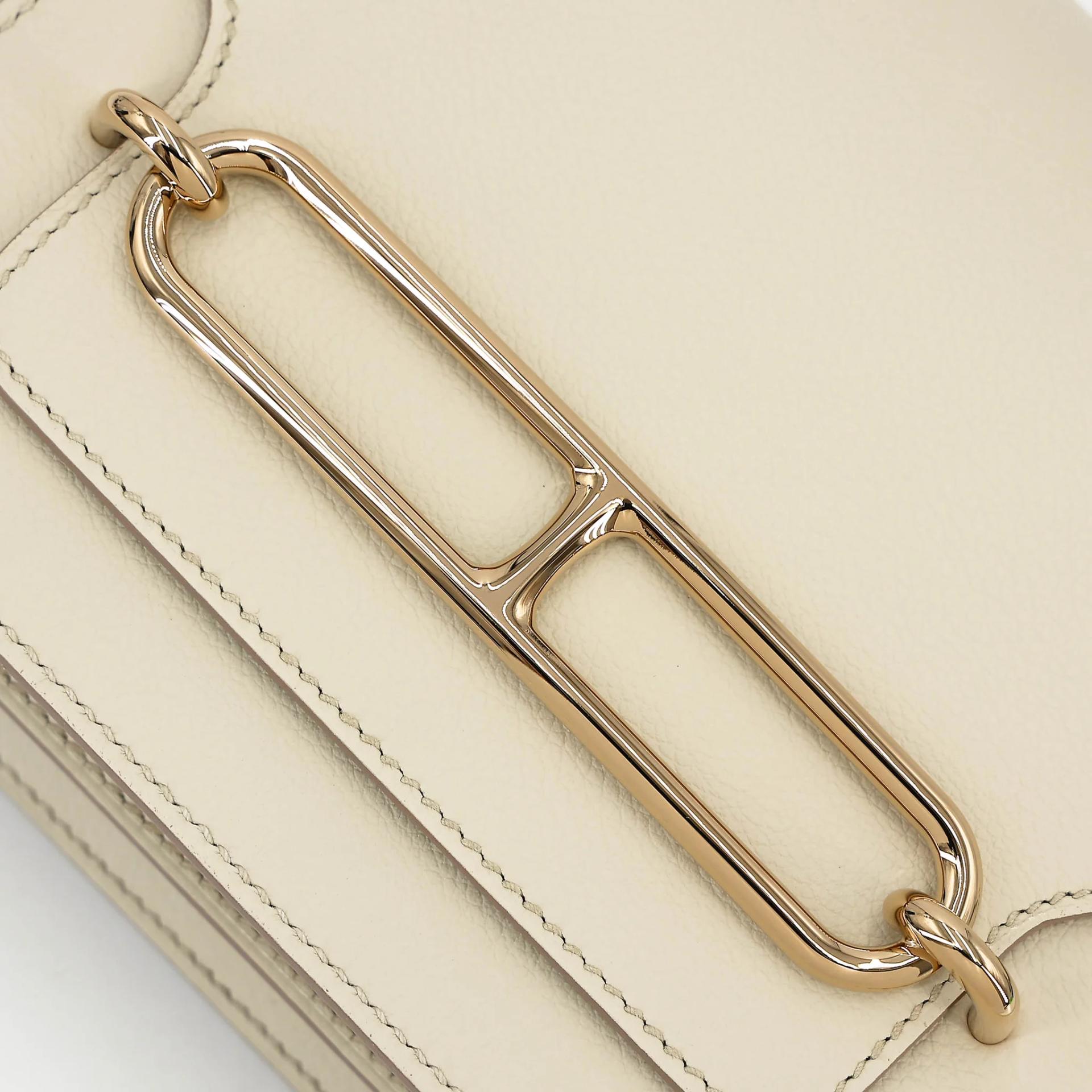 Unused ( Rank NS ) HERMÈS Roulis Mini Beton (8L) Evercolor Permabrass hardware U (2022) - 8