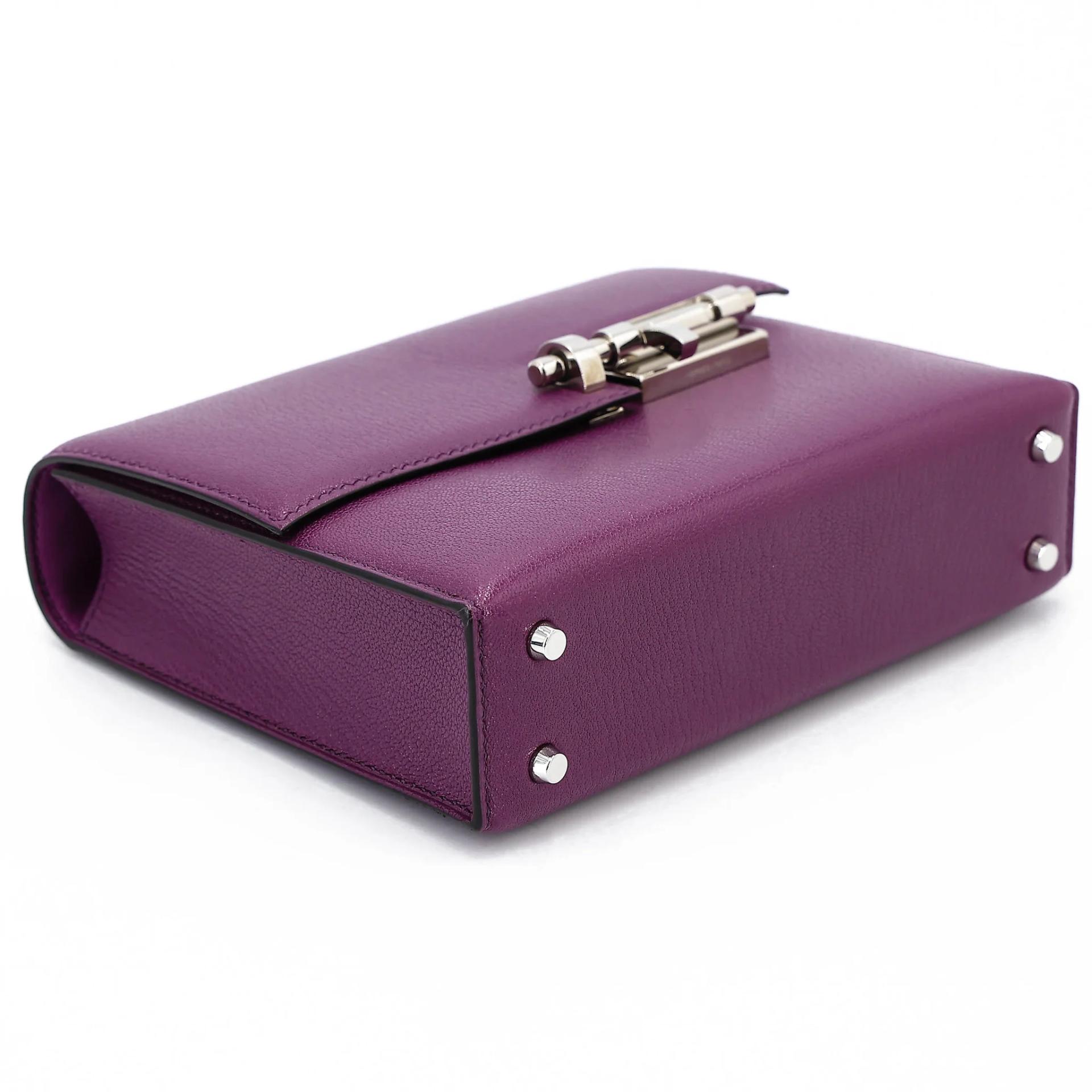 Very Good ( Rank A) HERMÈS Verrou Mini Anemone (P9) Chamkila Palladium hardware Y (2020) - 5