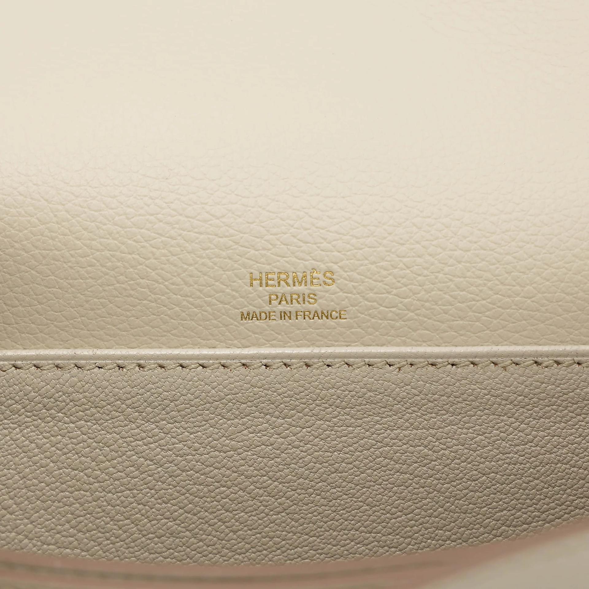Unused ( Rank NS ) HERMÈS Roulis Mini Beton (8L) Evercolor Permabrass hardware U (2022) - 10