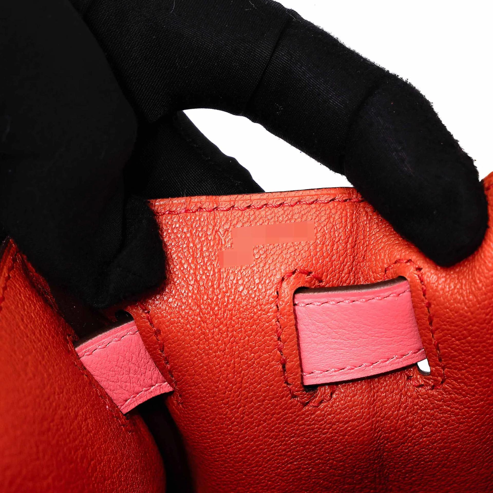 Unused ( Rank NS ) HERMÈS Kelly 32 Verso Rose d’Ete (K4) Terre Battue (R1) Evercolor Palladium hardware Y (2020) - 15