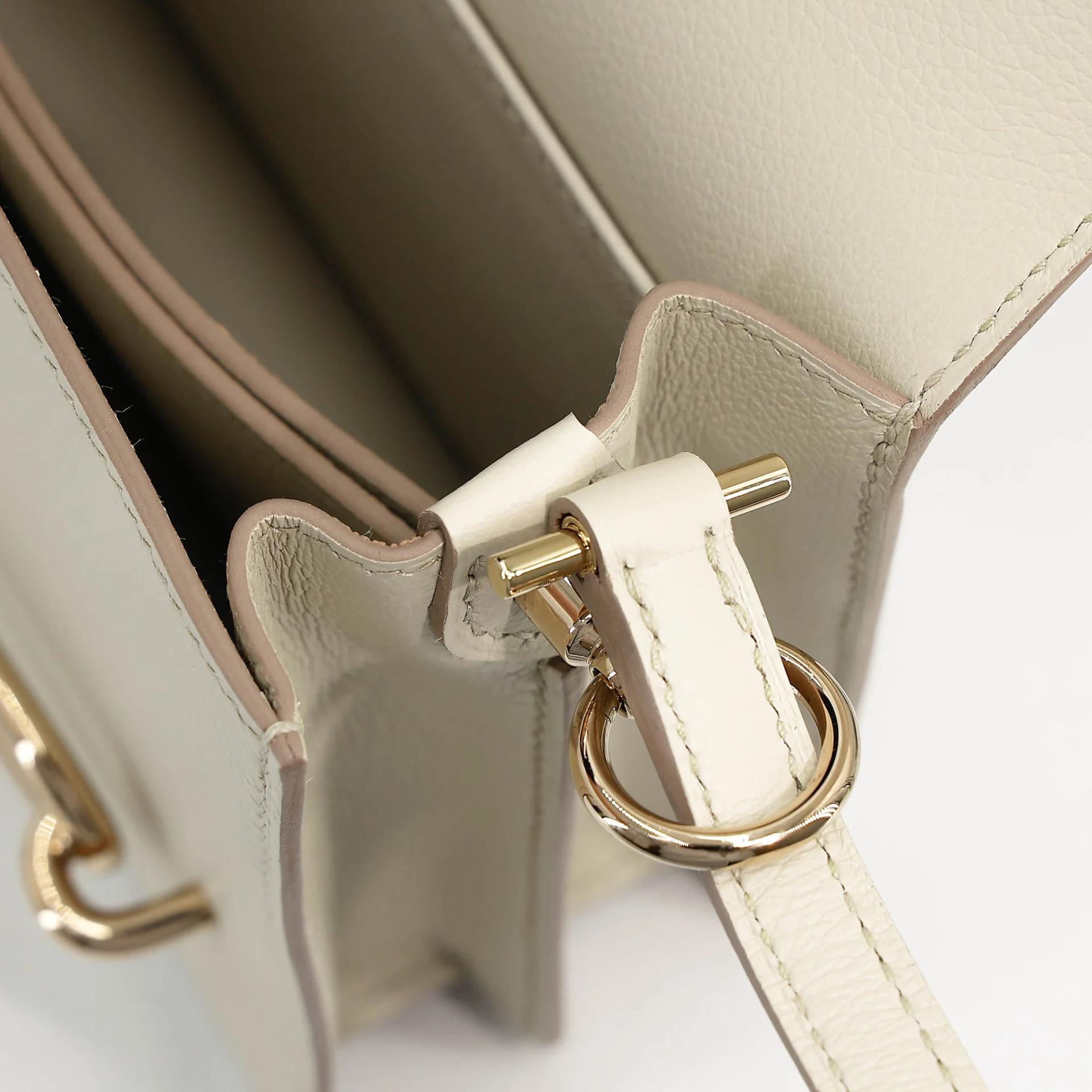 Unused ( Rank NS ) HERMÈS Roulis Mini Beton (8L) Evercolor Permabrass hardware U (2022) - 12
