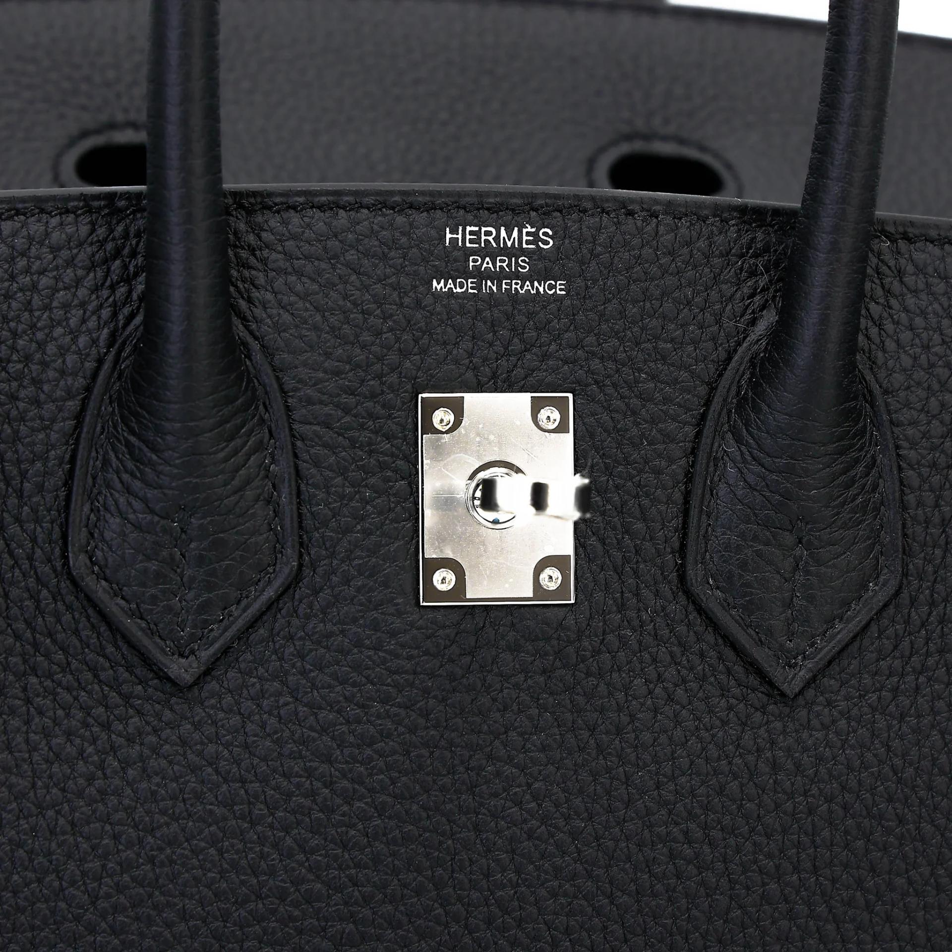 Brand New ( Rank N ) HERMÈS Birkin 25 Noir (89) Togo Palladium hardware G (2026) - 10