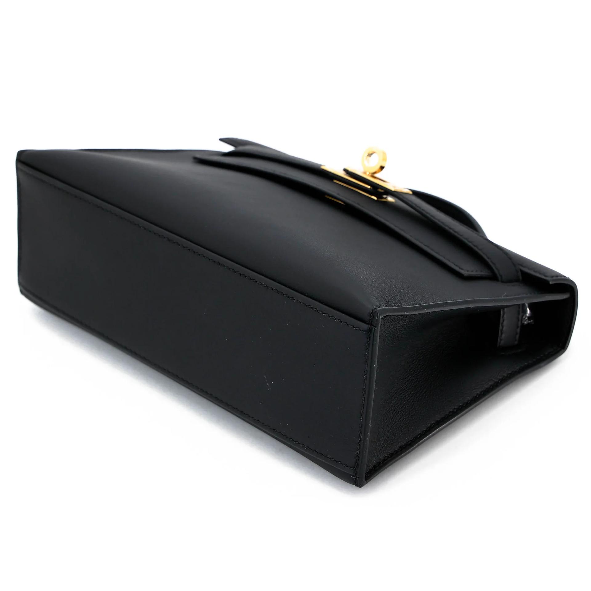 Brand New ( Rank N ) HERMÈS Kelly Pochette Noir (89) Swift Gold hardware K (2025) - 4