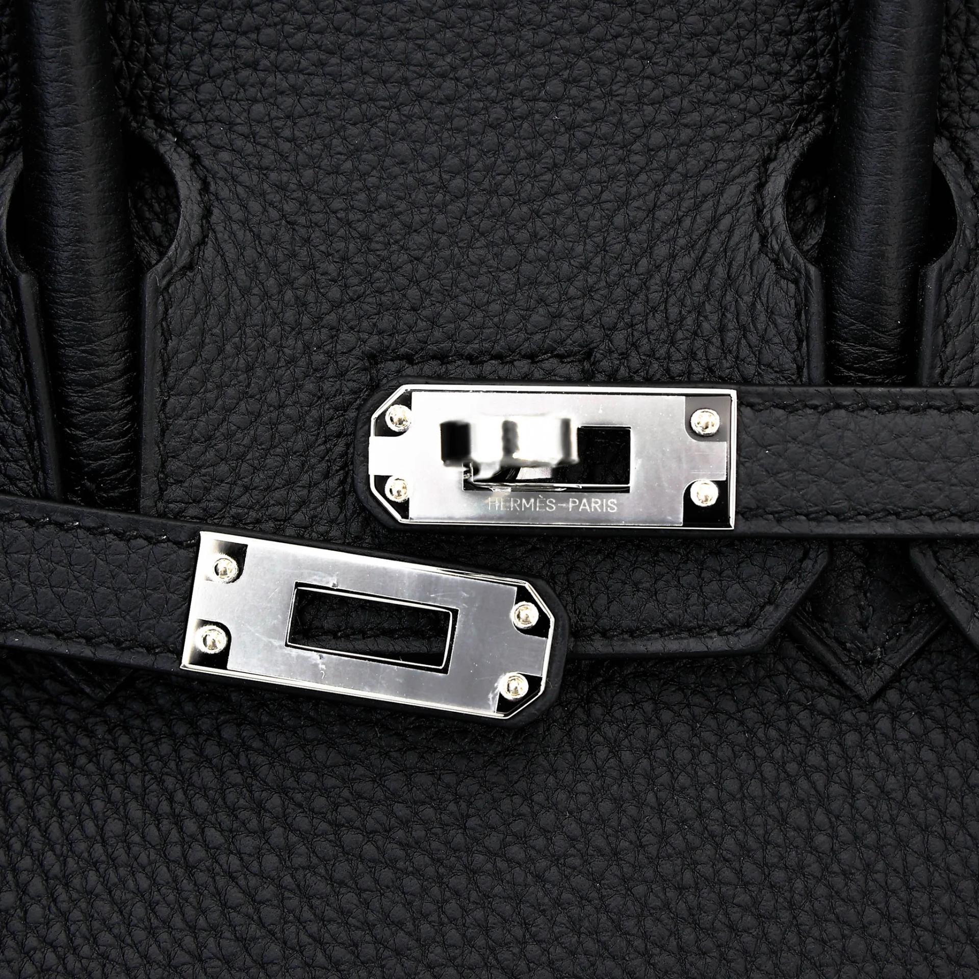 Brand New ( Rank N ) HERMÈS Birkin 25 Noir (89) Togo Palladium hardware G (2026) - 8