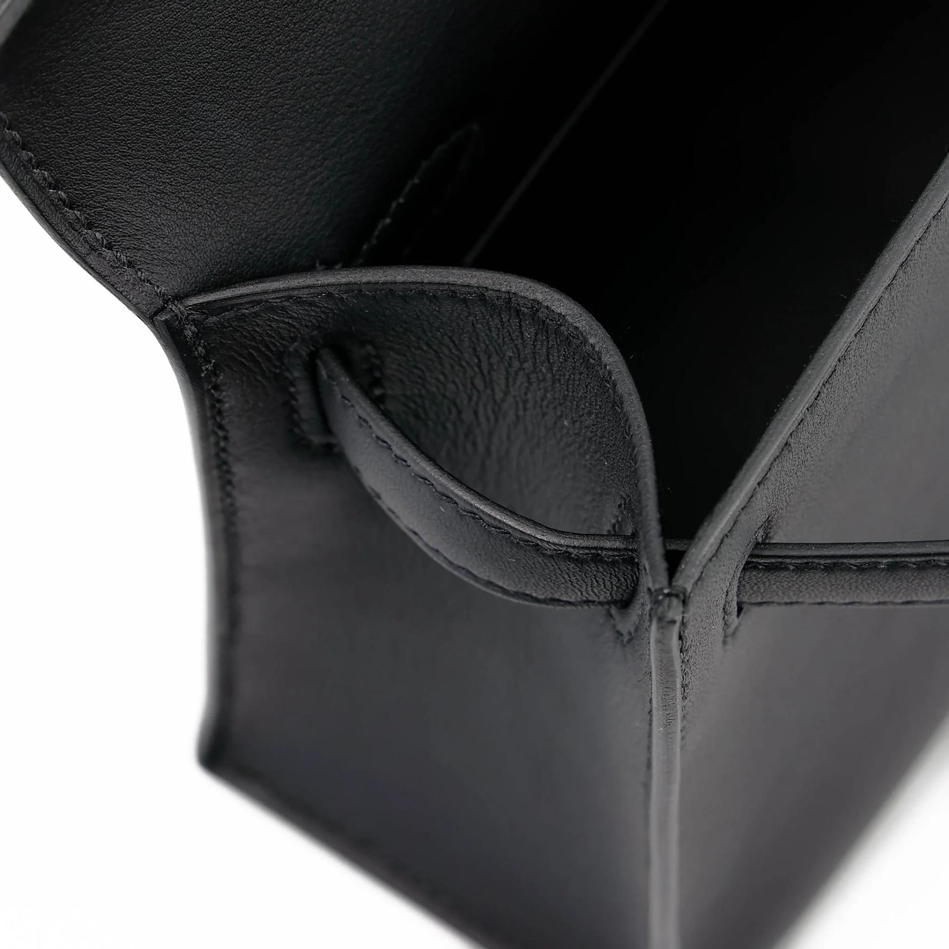 Brand New ( Rank N ) HERMÈS Kelly Pochette Noir (89) Swift Gold hardware K (2025) - 17