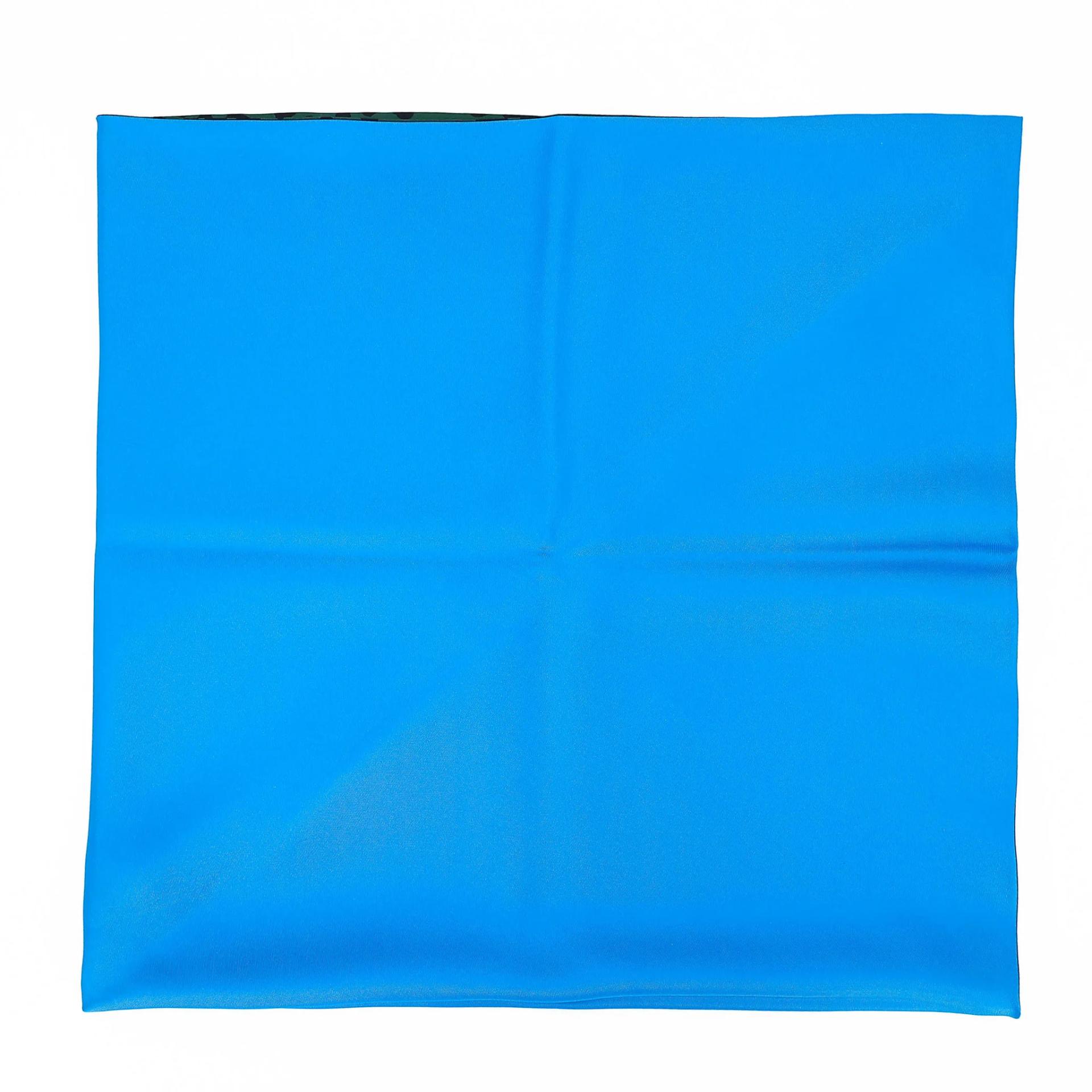 Brand New ( Rank N ) HERMÈS Carre 90 scarf Green Blue Silk - 6