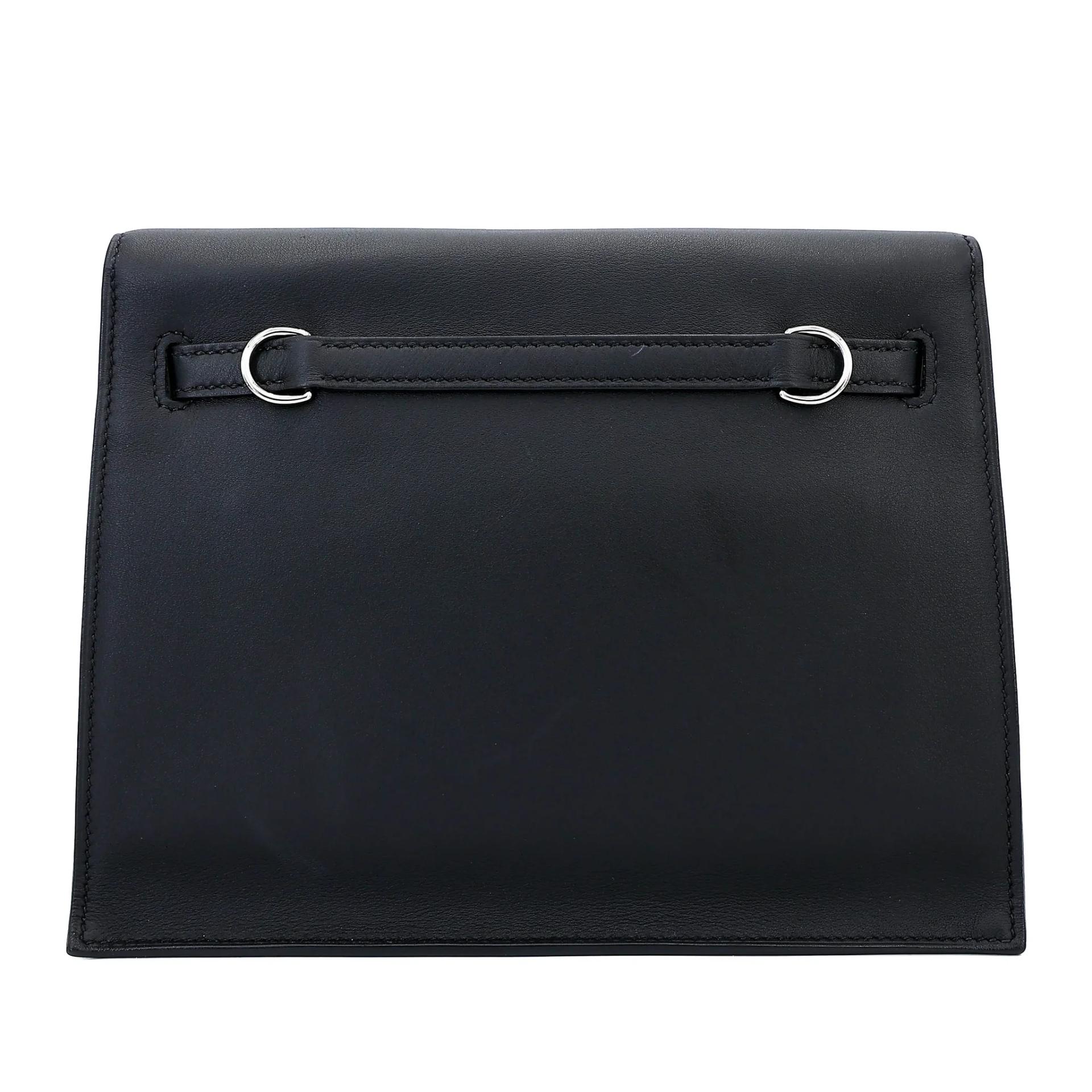 Excellent ( Rank SA ) HERMÈS Kelly Danse Noir (89) Swift Palladium hardware B (2023) - 2