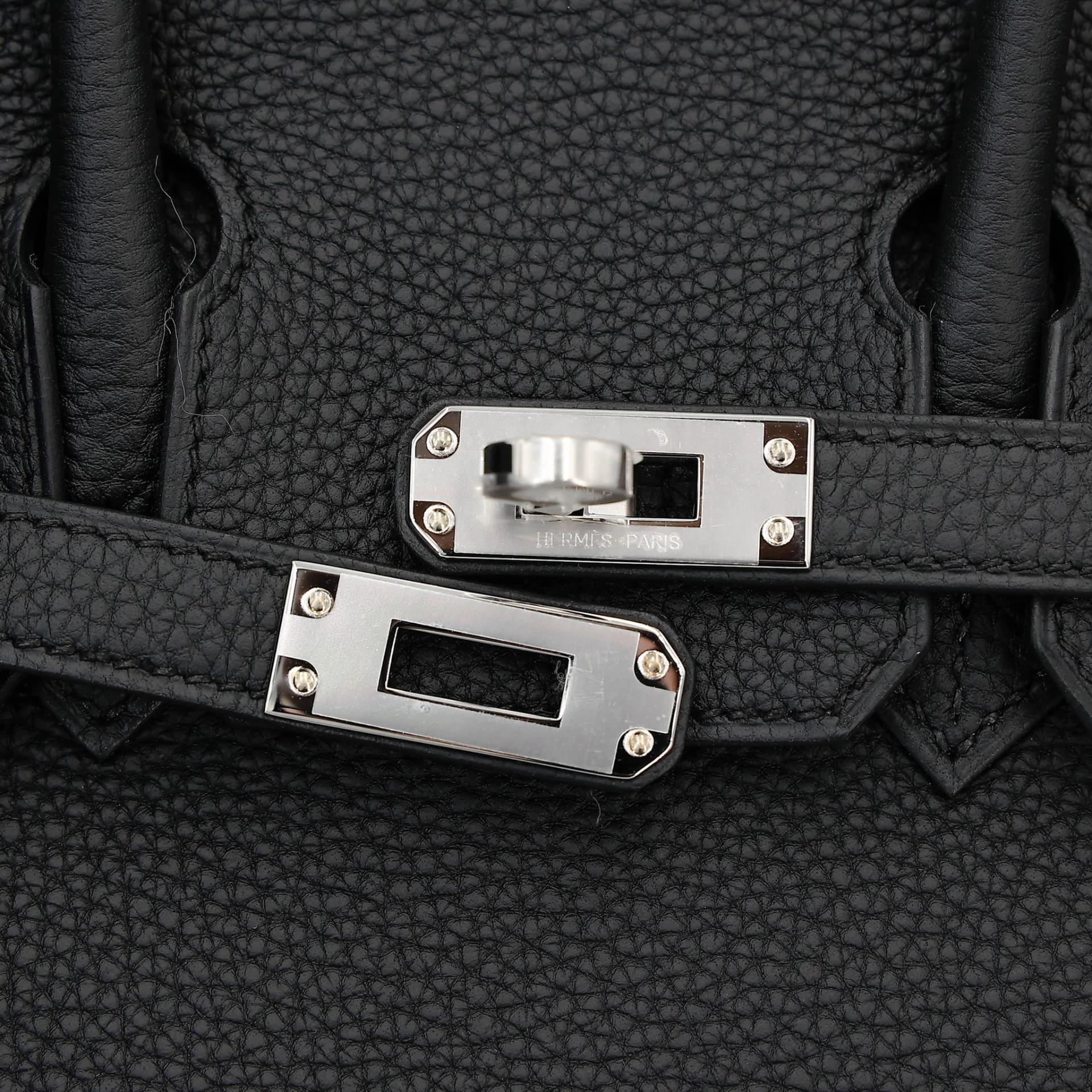 Brand New ( Rank N ) HERMÈS Birkin 25 Noir (89) Togo Palladium hardware G (2026) - 8