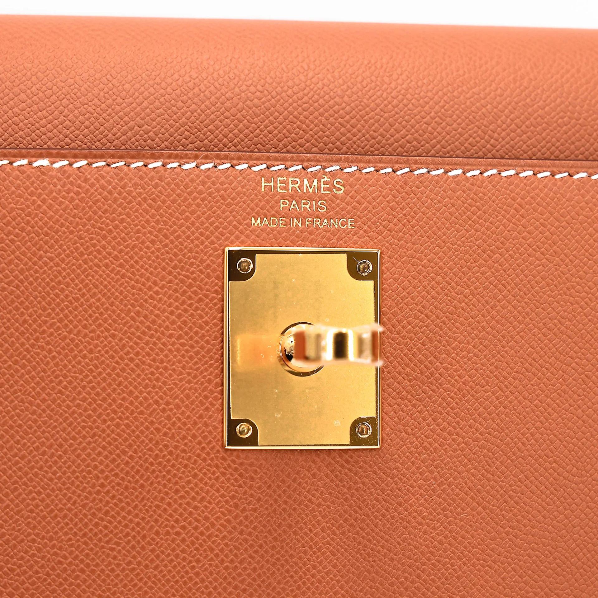 Unused ( Rank NS ) HERMÈS Kelly Elan Gold (37) Madame Gold hardware B (2023) - 13
