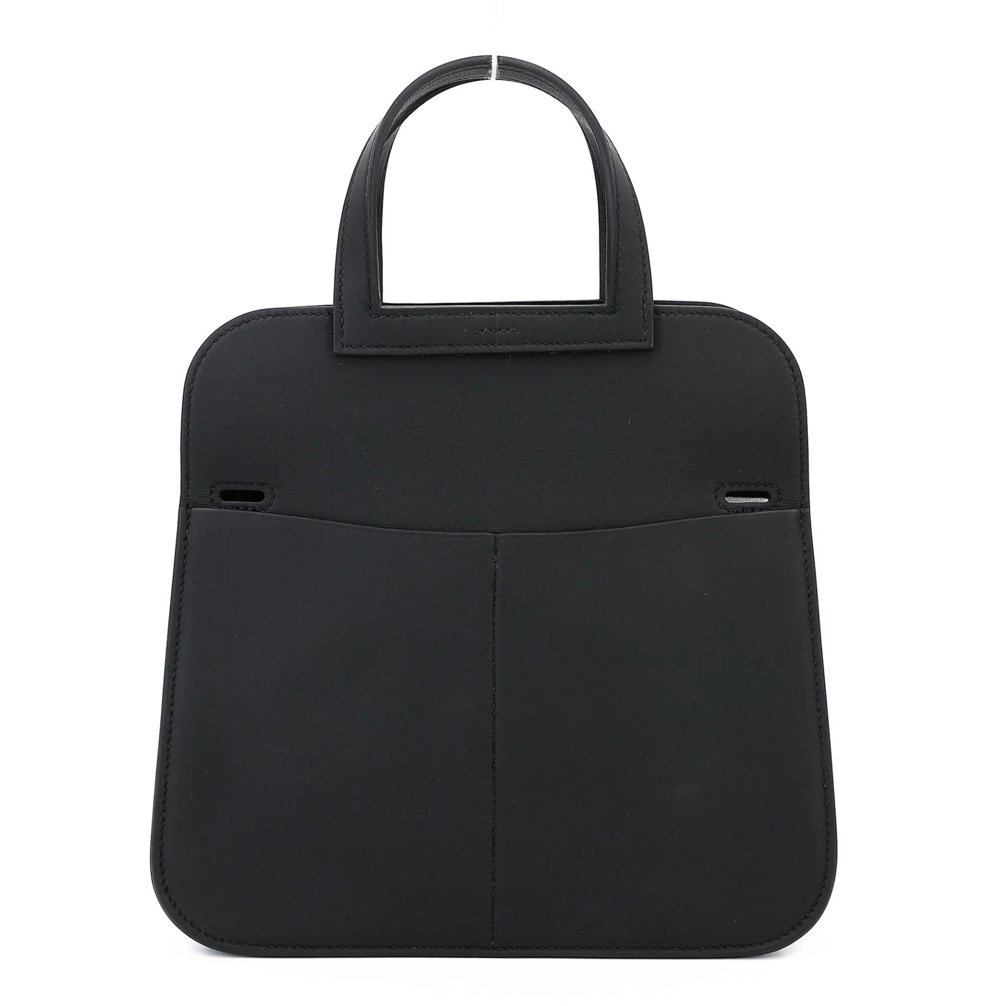 Brand New ( Rank N ) HERMÈS Halzan Mini Noir (89) Swift Gold hardware G (2026) - 5