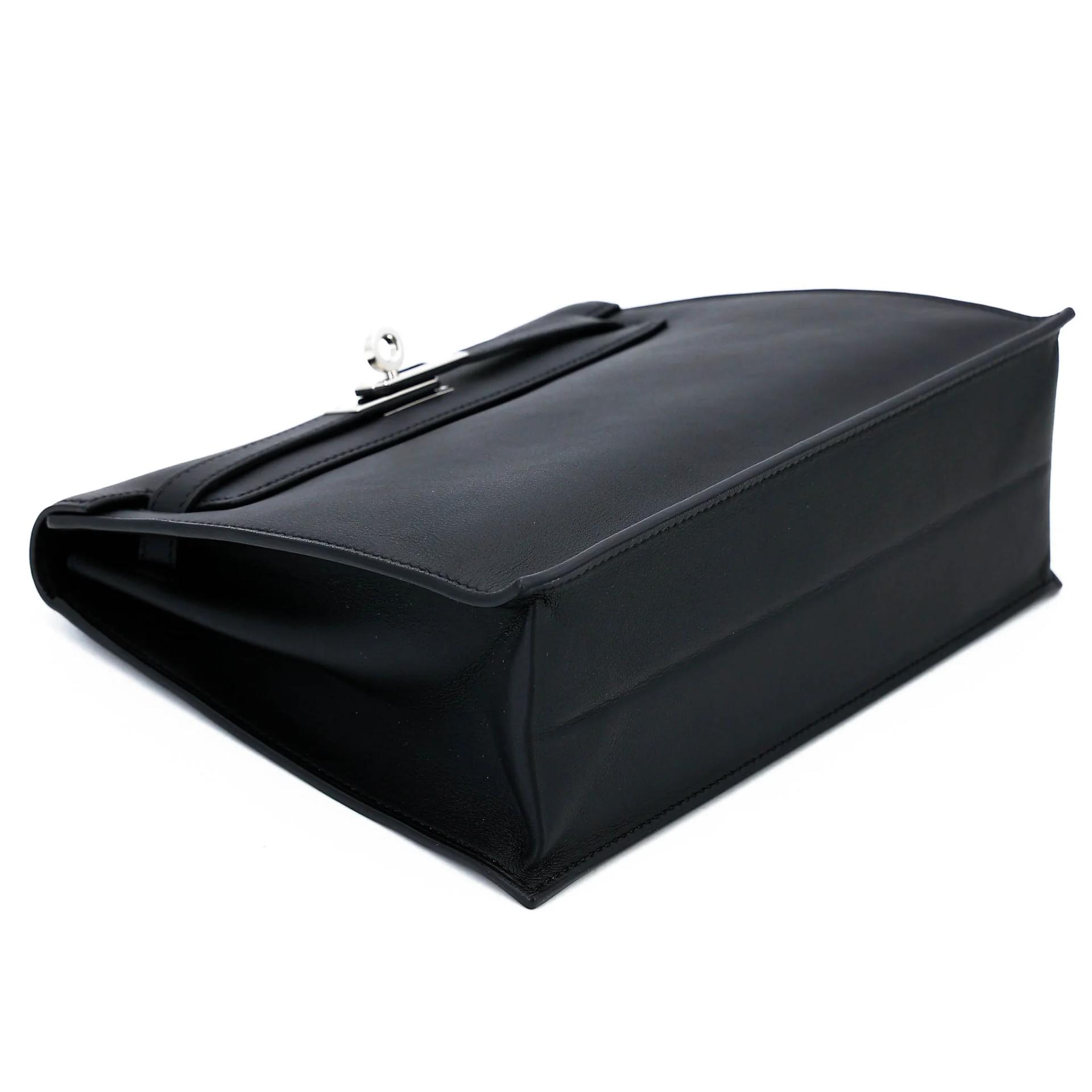 Excellent ( Rank SA ) HERMÈS Kelly Danse Noir (89) Swift Palladium hardware B (2023) - 4