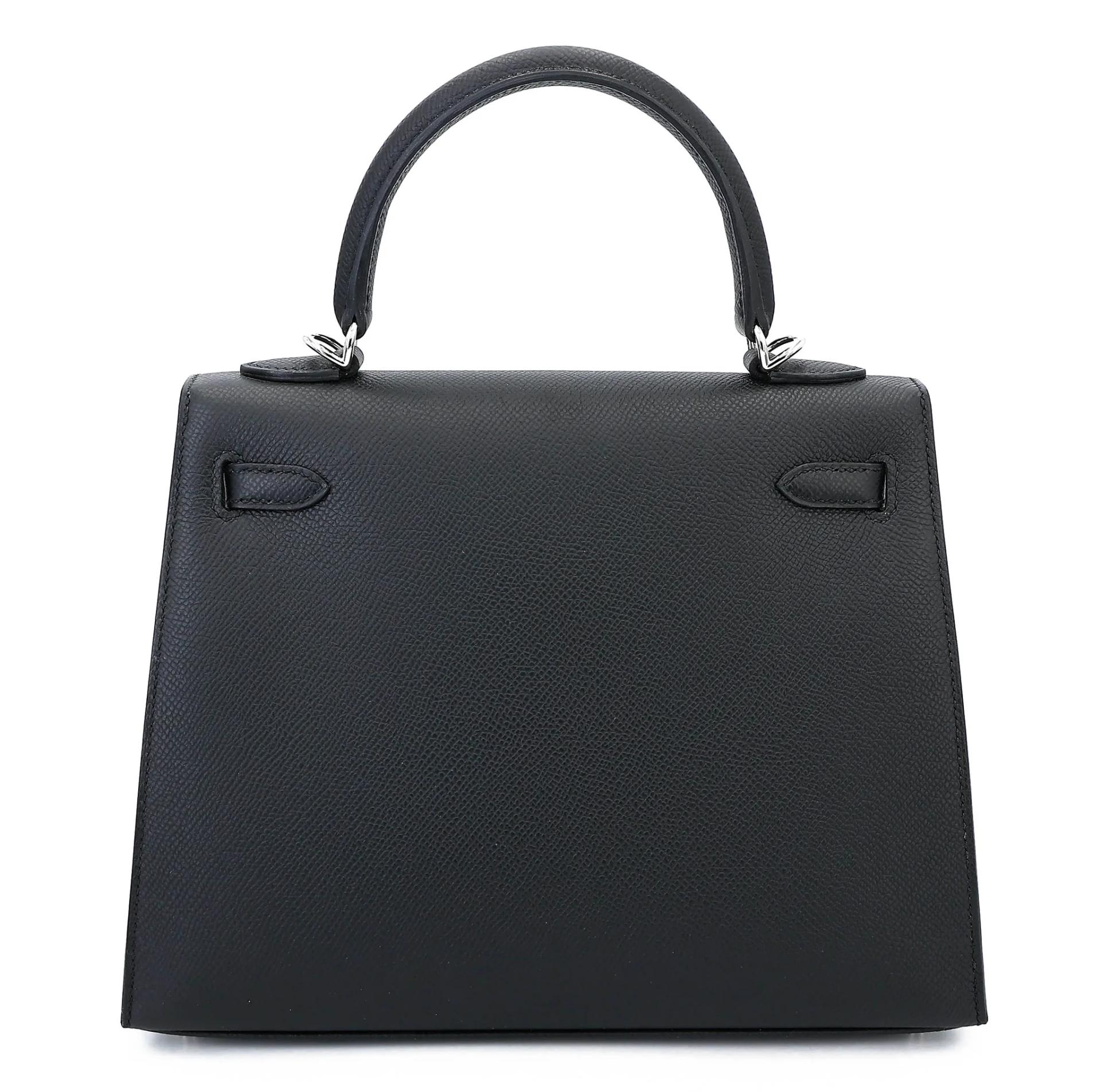 Brand New ( Rank N ) HERMÈS Kelly 25 Sellier Noir (89) Epsom Palladium hardware K (2025) - 2